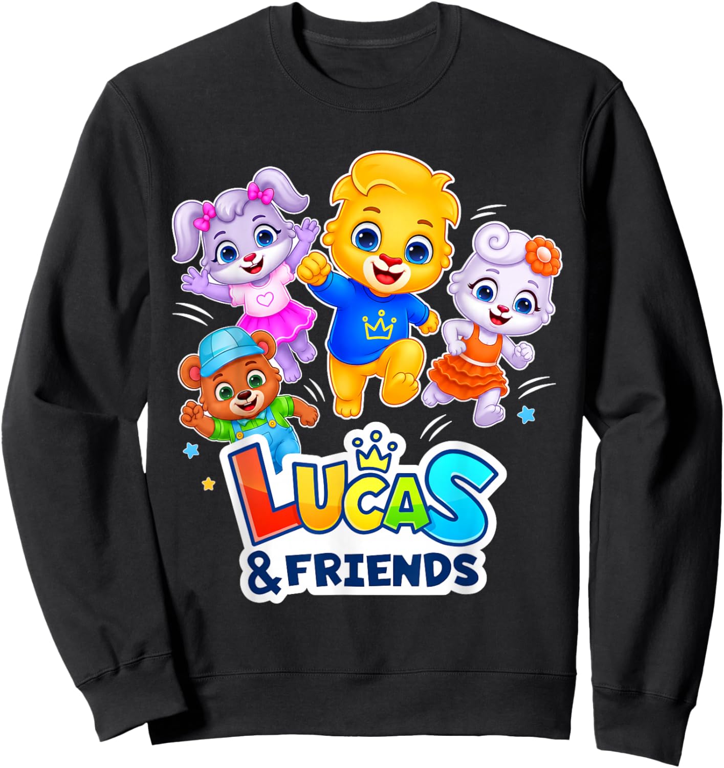 Kids Favorite Cartoon Characters Lucas & Friends Official Sweatshirt - Sweatshirt | Black