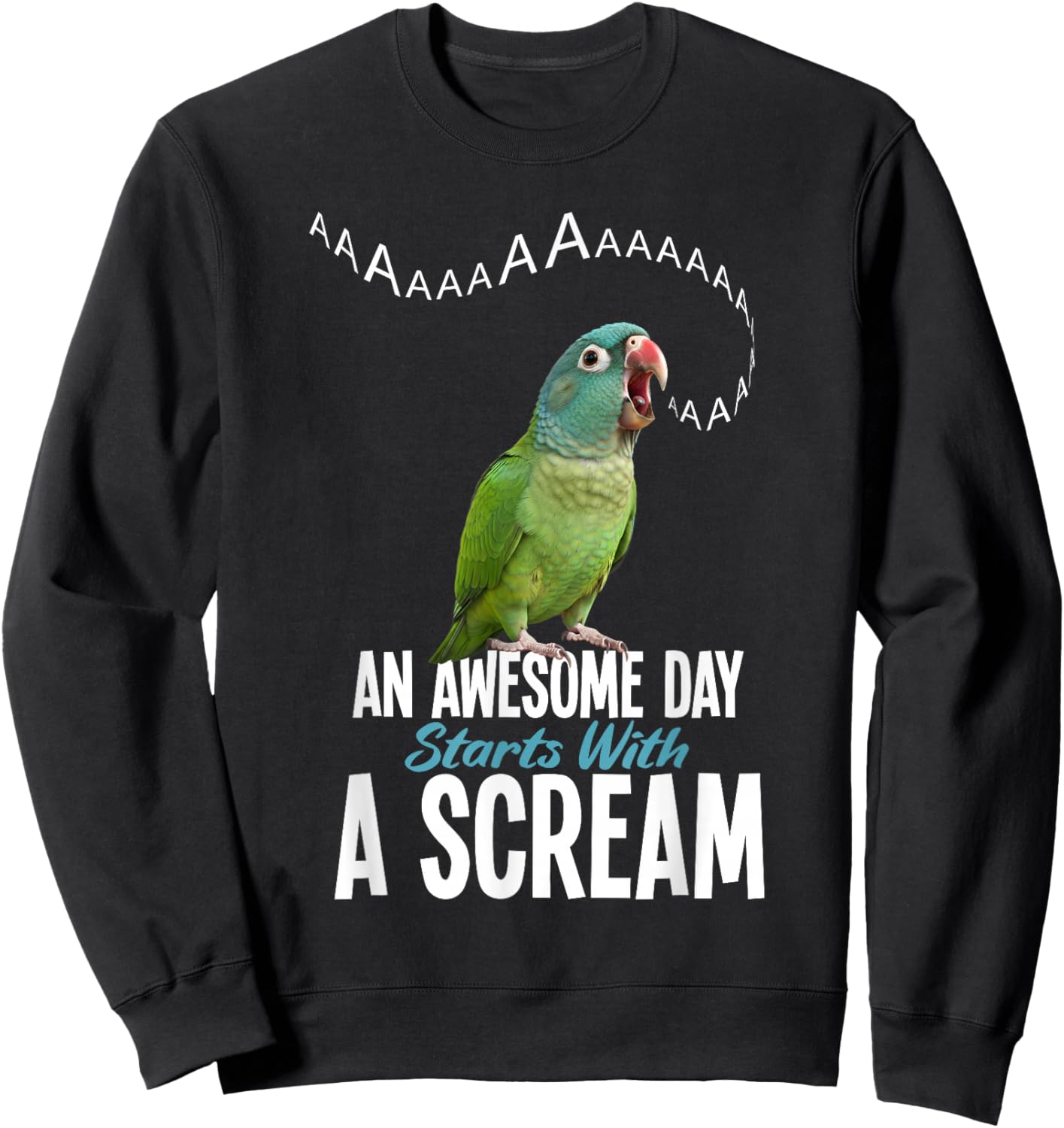 Birdkeeper Birdkeeping Awesome Blue Crowned Conure Sweatshirt - Sweatshirt | Black