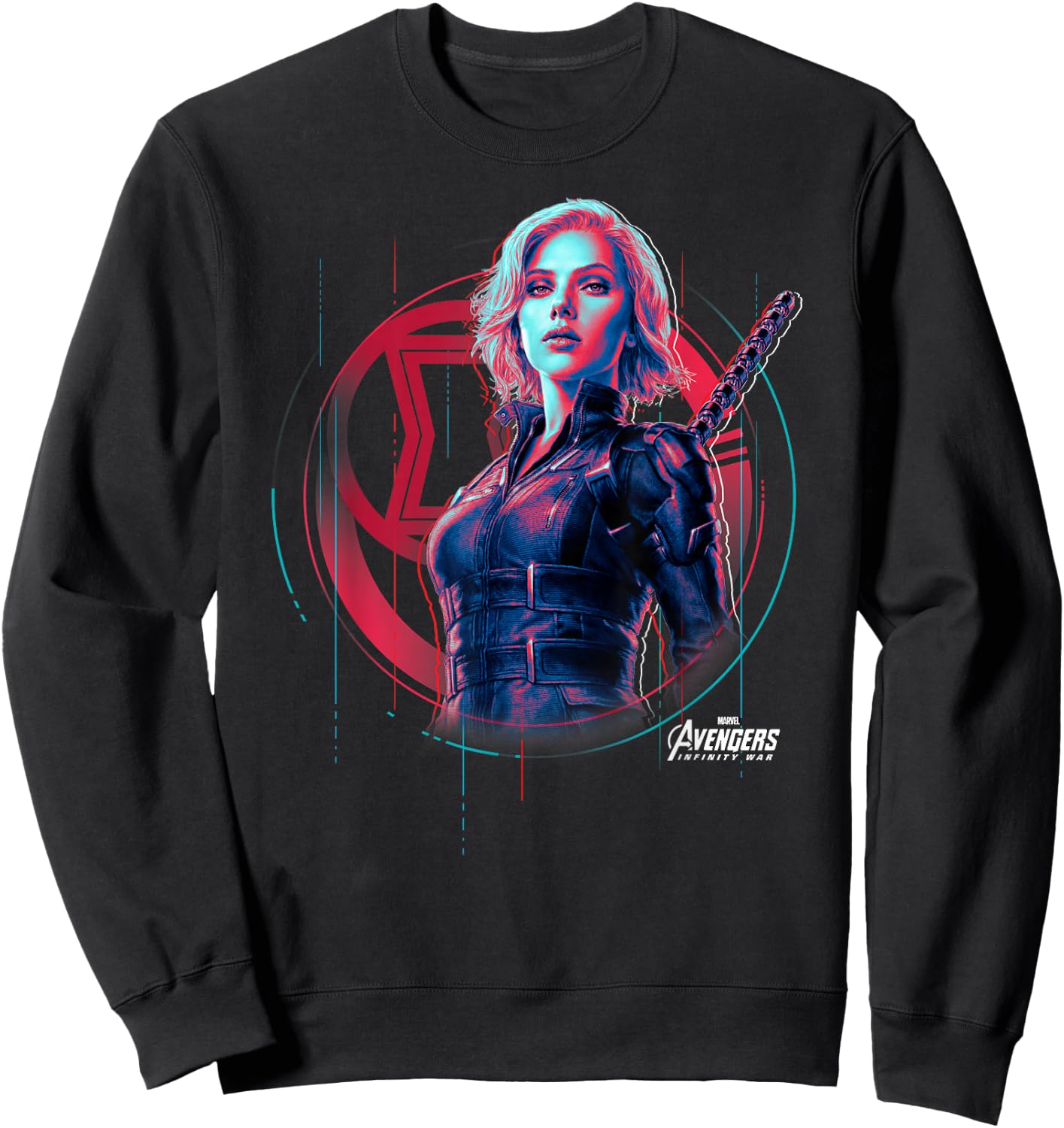 Marvel Infinity War Black Widow Icon Tech Graphic Sweatshirt - Sweatshirt | Black