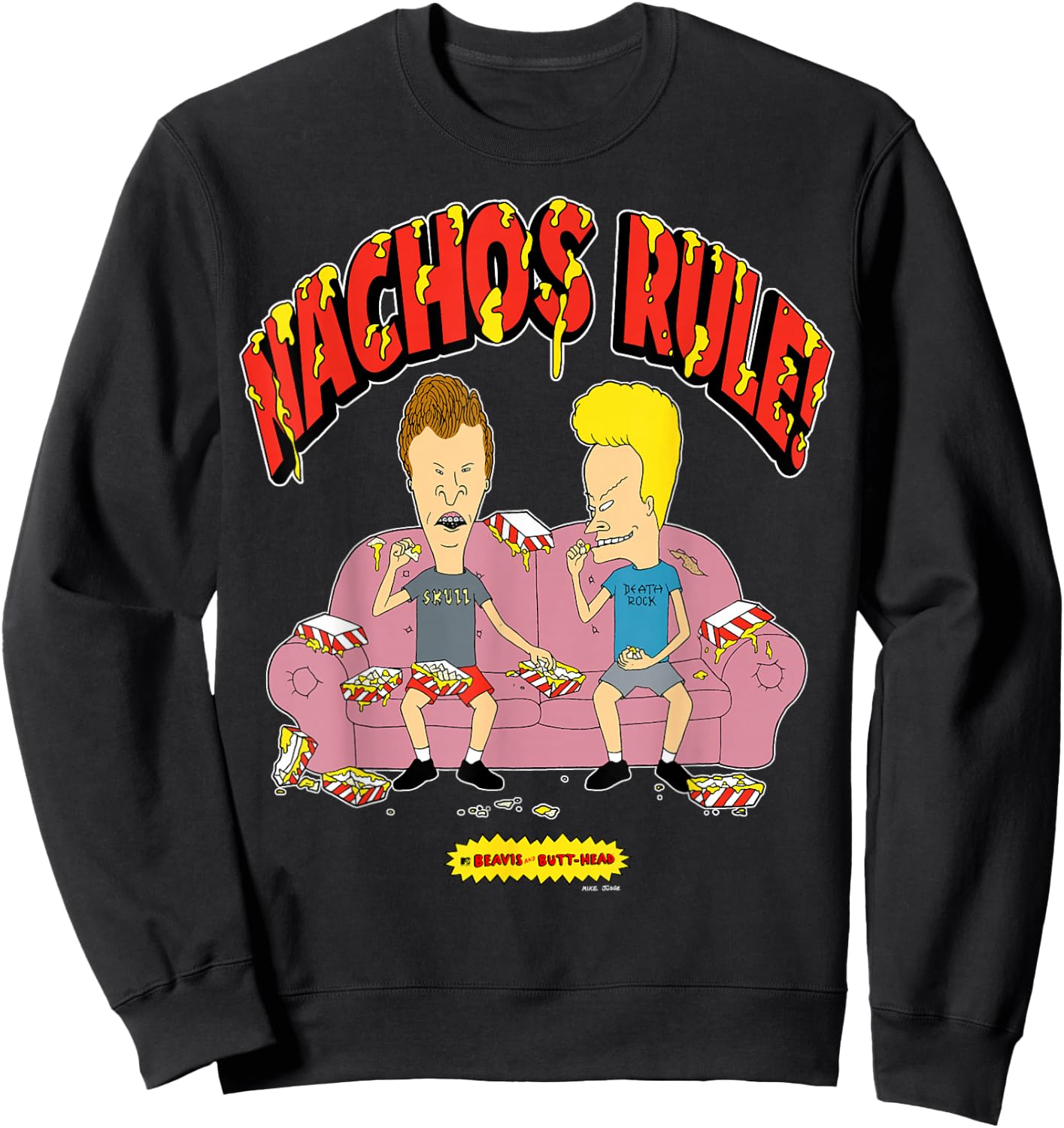 Beavis and Butt-Head Nachos Rule Sweatshirt - Sweatshirt | Black