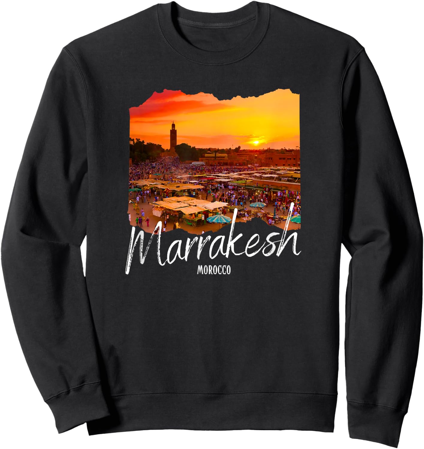 Morocco Marrakesh Souvenir / Marrakesh Sweatshirt - Sweatshirt | Black