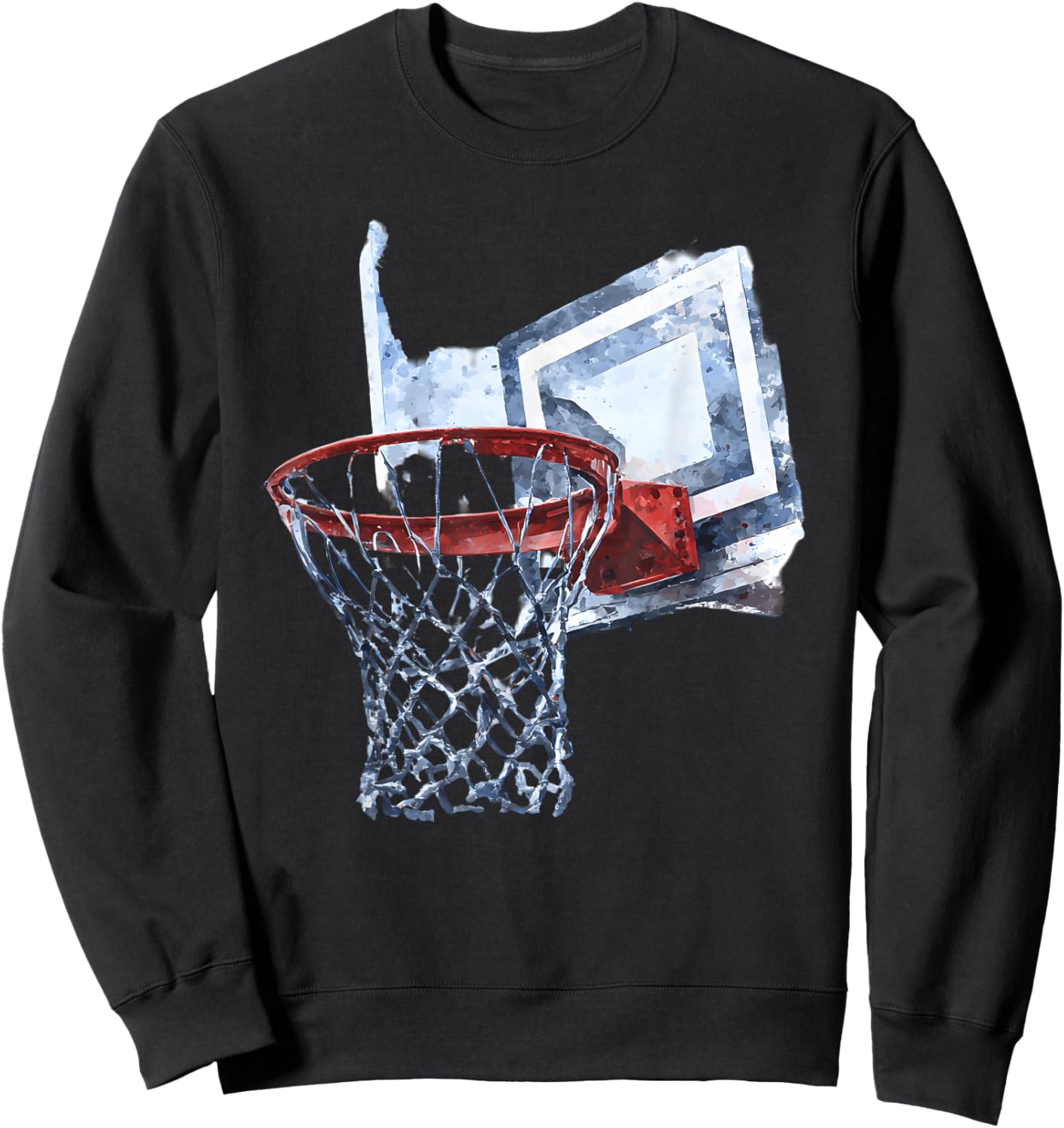 Colorful Basketball Splash Tie Dye Color Splash Basketball Sweatshirt - Sweatshirt | Black