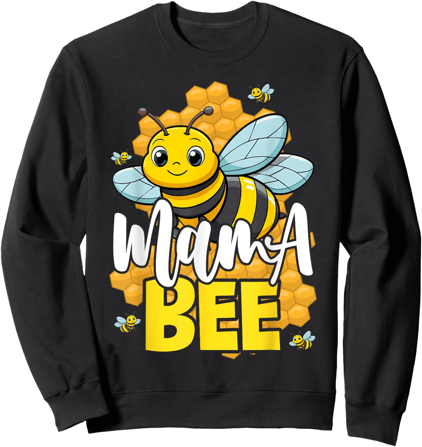 Mama Bee Family Bee First Bee Day Outfits Sweatshirt - Sweatshirt | Black