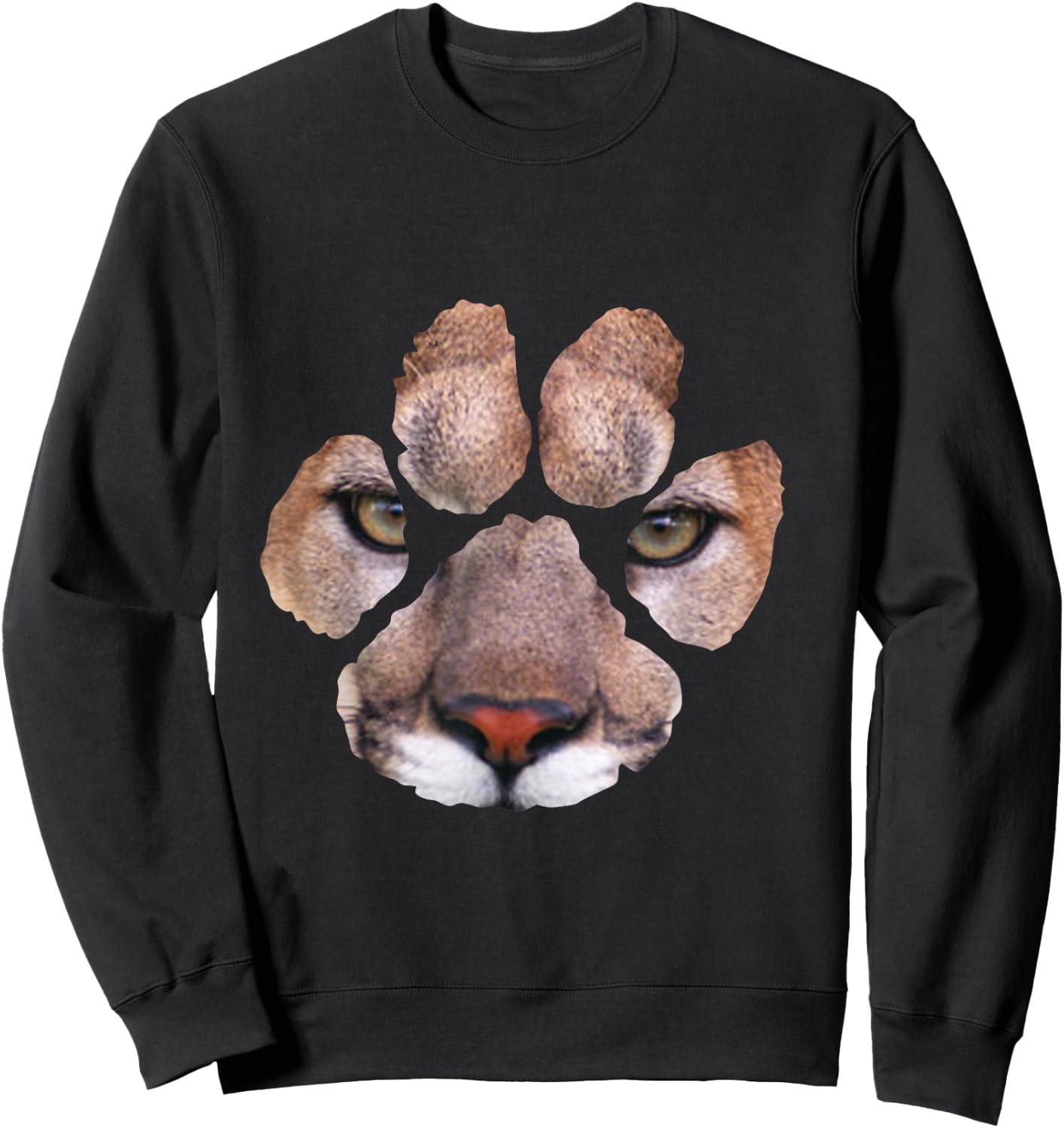 Awesome Cougar Paw Print - & & Kids Sweatshirt - Sweatshirt | Black
