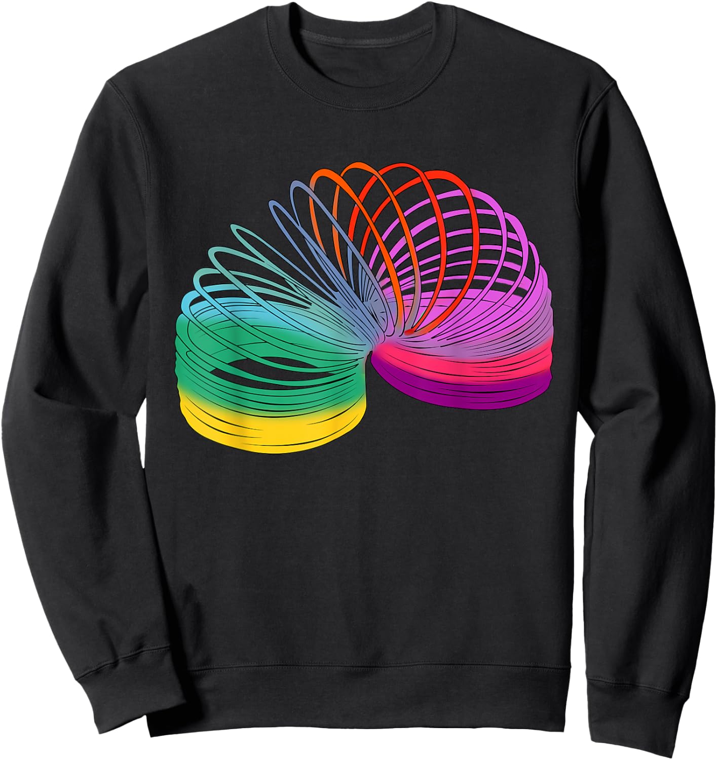Slinky Retro 90s Toy Fashion Outfit Costume Attire 90s Sweatshirt - Sweatshirt | Black