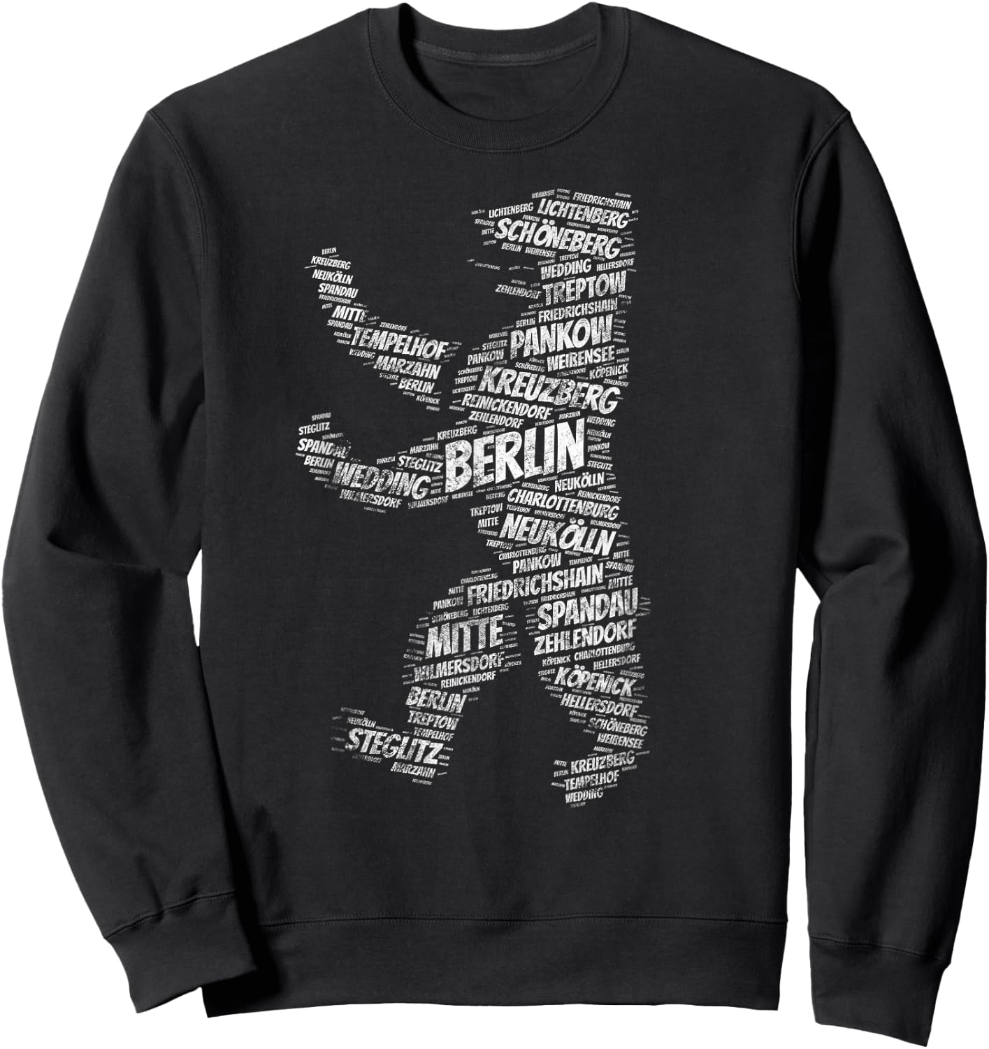 Berlin Bear Landmark City Districts Germany Souvenir Sweatshirt - Sweatshirt | Black