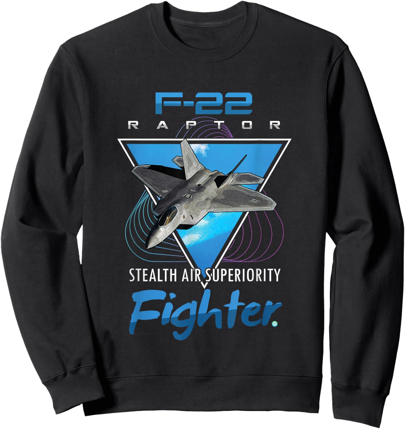 F-22 Raptor Stealth Fighter Jet Gifts Sweatshirt - Sweatshirt | Black