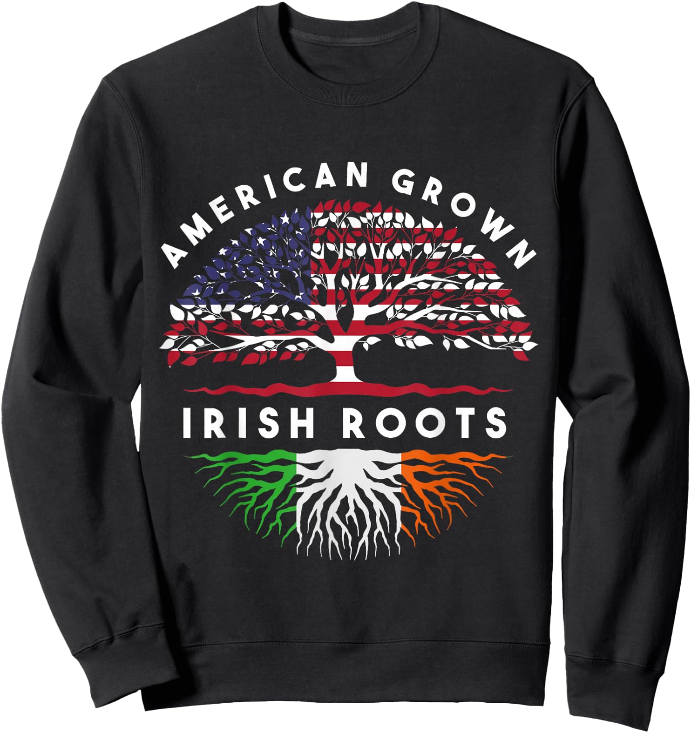 USA Pride Irish Roots Ireland Sweatshirt - Sweatshirt | Black