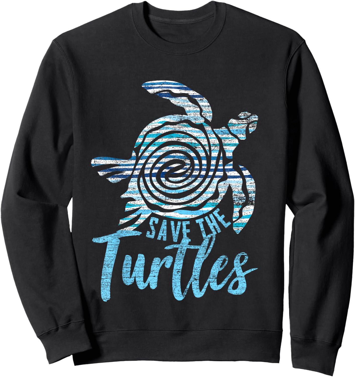 Save The Turtles Vintage Earth Day Sweatshirt - Sweatshirt | Black