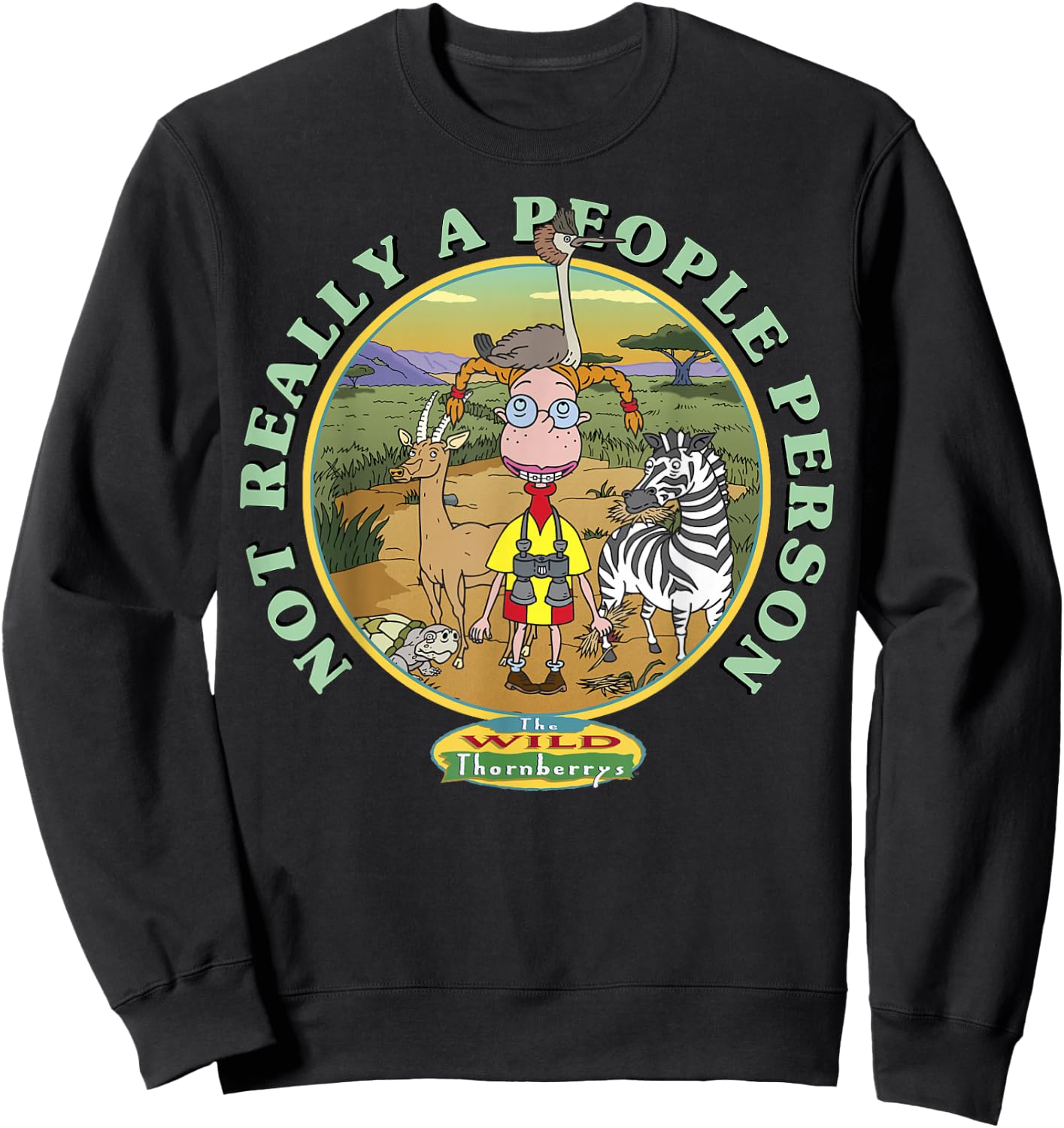 The Wild Thornberrys Eliza Not Really A People Person Sweatshirt - Sweatshirt | Black