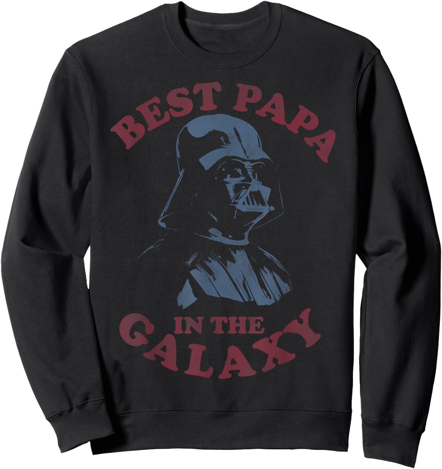 Star Wars Darth Vader Retro Best Papa Graphic Sweatshirt - Sweatshirt | Black