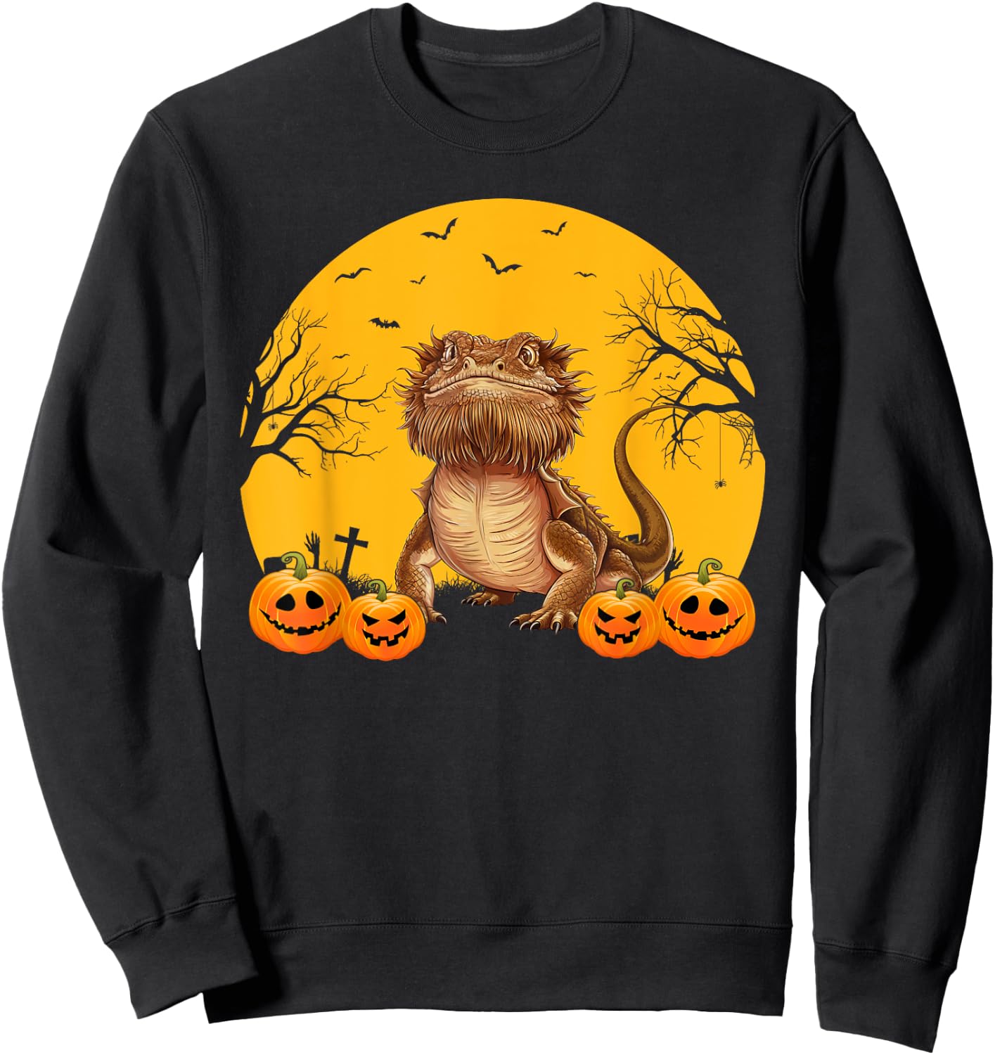 Bearded Dragon Lovers Men Women Matching Halloween Costume Sweatshirt - Sweatshirt | Black