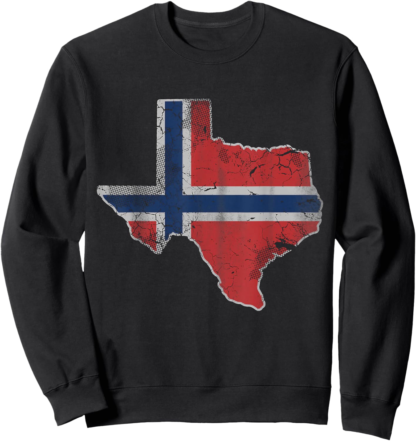 Texas Norwegian Flag Norge Norway Men Women Kids Sweatshirt - Sweatshirt | Black