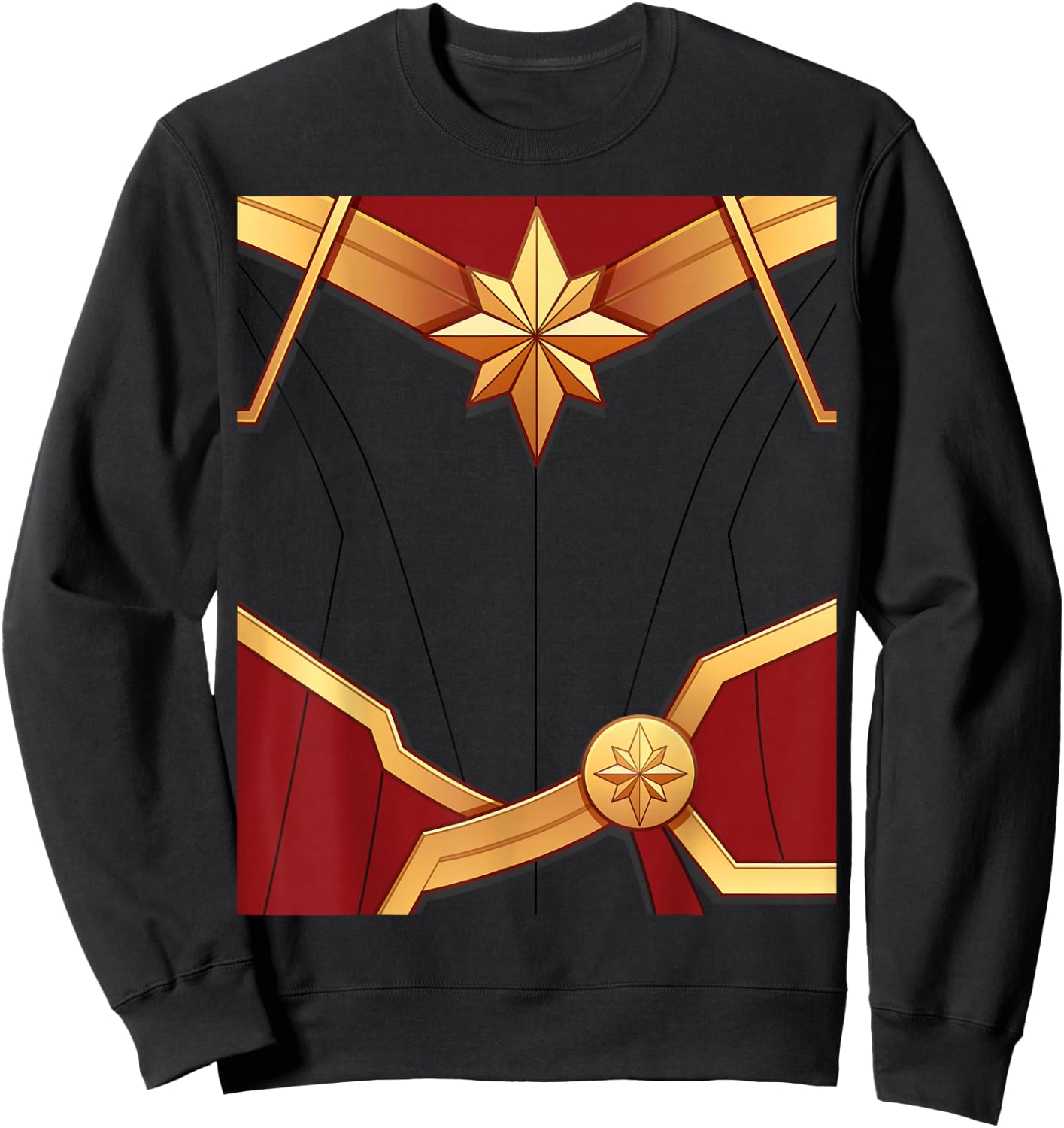 Marvel Captain Marvel Carol Danvers Costume Sweatshirt - Sweatshirt | Black