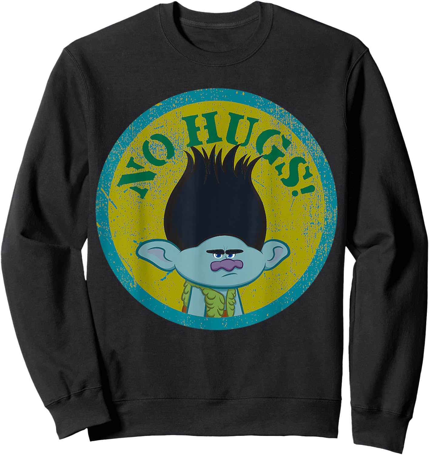 DreamWorks Trolls No Hugs! Branch Sweatshirt - Sweatshirt | Black