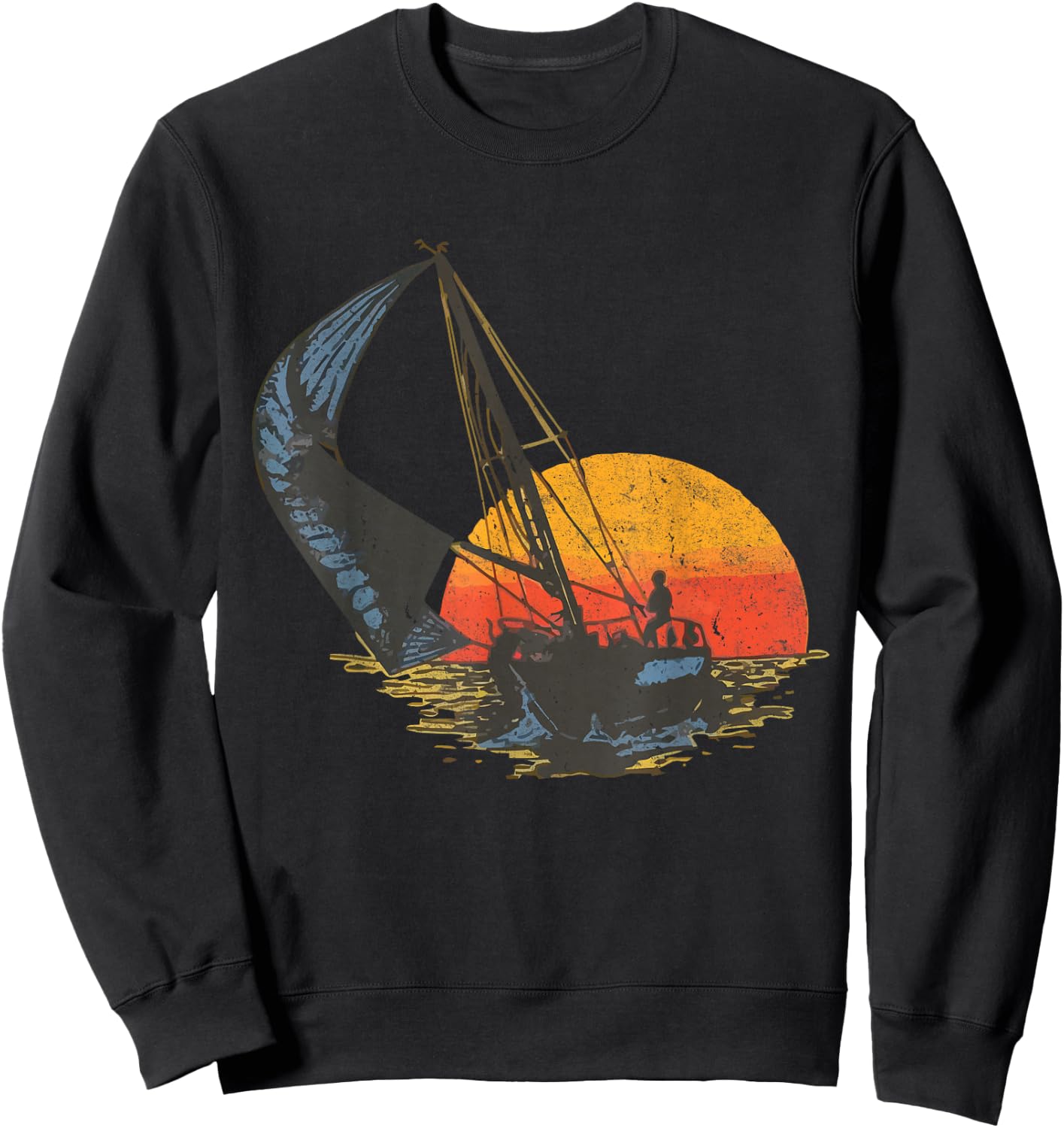 Vintage Sailing Sweatshirt - Sweatshirt | Black
