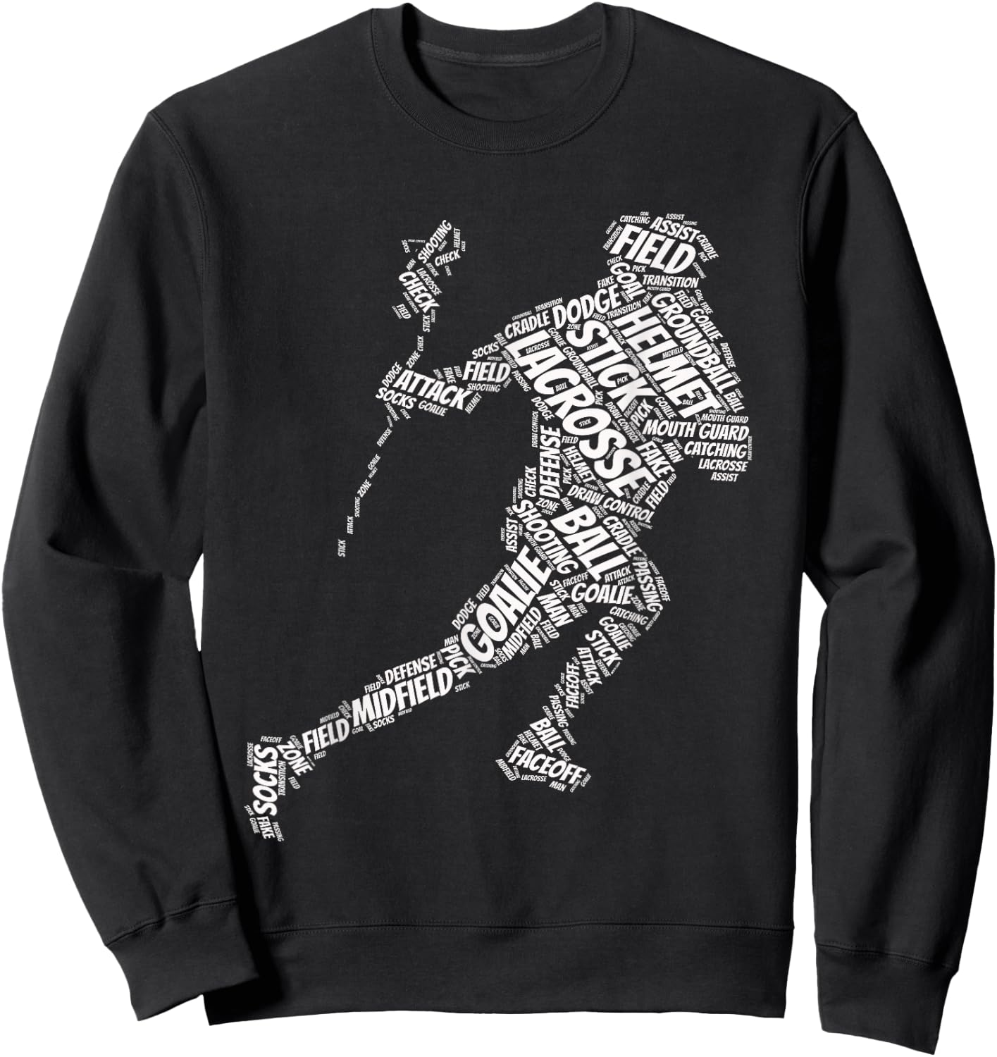 lacrosse sticks for boys Sports & Fitness cool Novelty Sweatshirt - Sweatshirt | Black