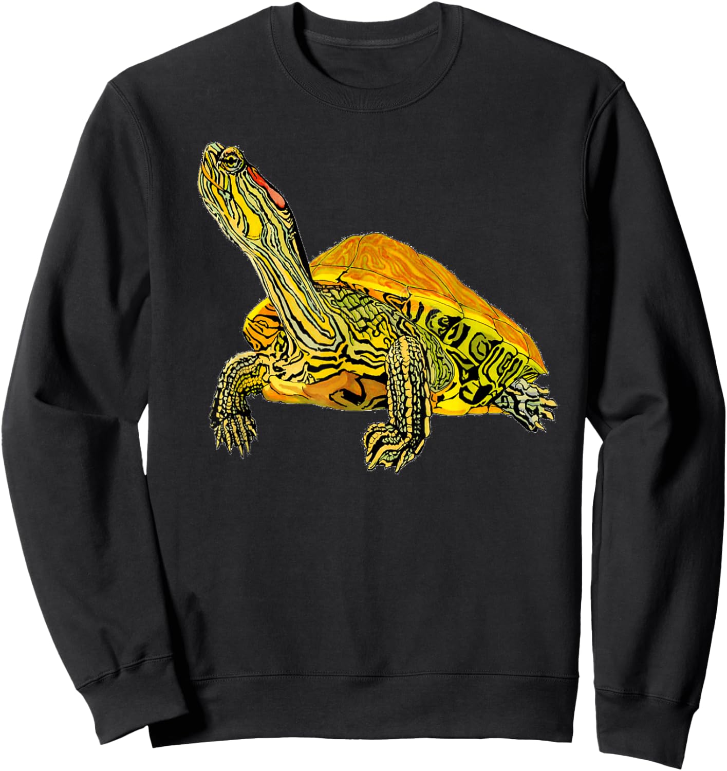 Red-Eared Slider Turtle Shirt - Gift Turtle Lovers Sweatshirt - Sweatshirt | Black