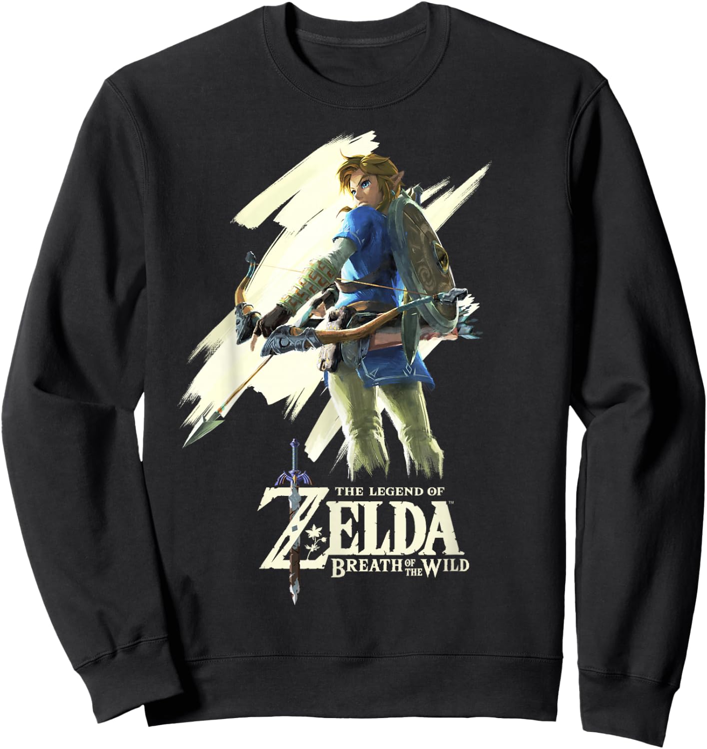 Nintendo Zelda Breath of the Wild Link Stare Graphic Sweatshirt - Sweatshirt | Black