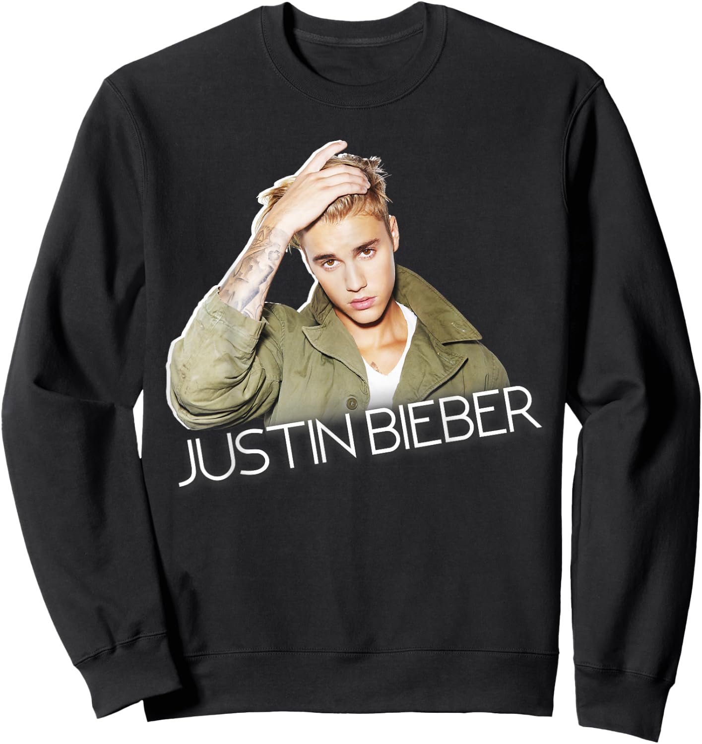 Justin Bieber Official Cut Out Jacket Small Sweatshirt - Sweatshirt | Black