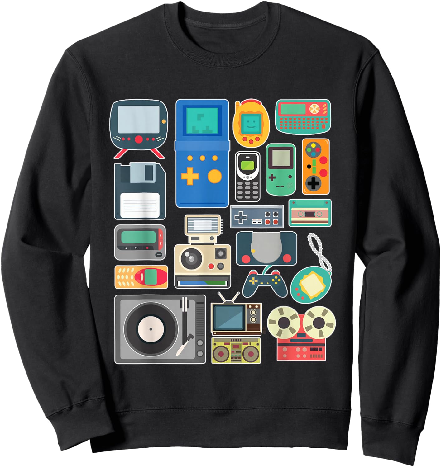 80s 90s Video Game Retro Vintage Classic Arcade Sweatshirt - Sweatshirt | Black