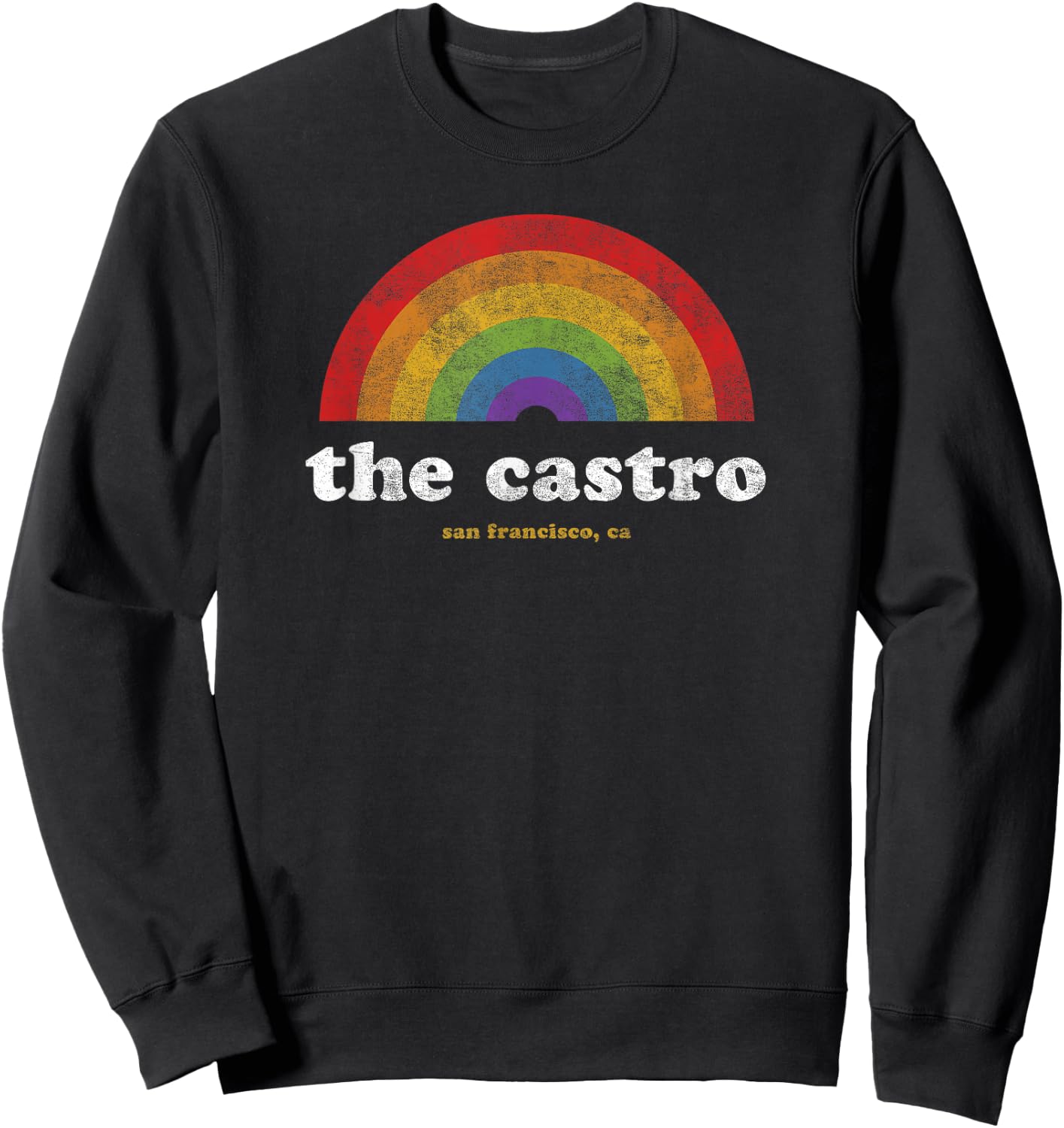 Gay Pride Shirt Castro San Francisco California Retro Sweatshirt - Sweatshirt | Black