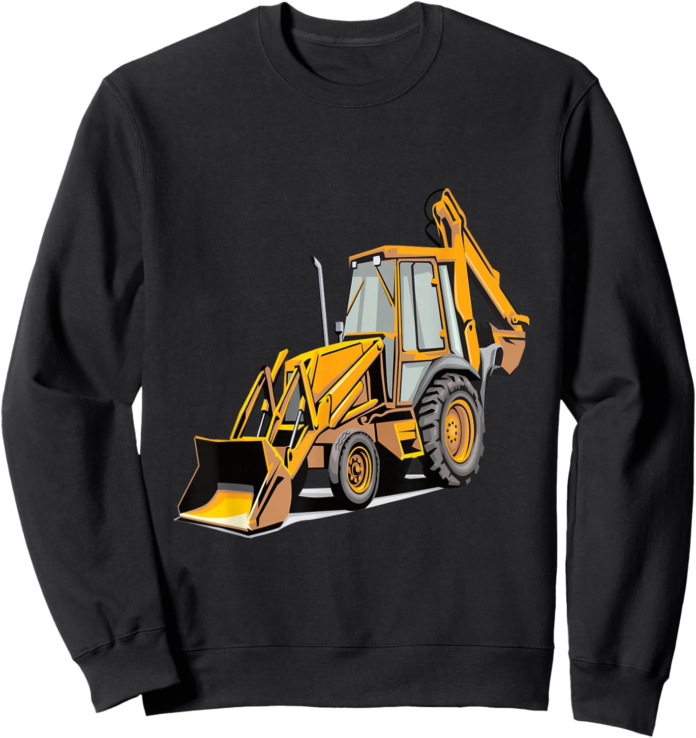 Backhoe Excavator Construction Vehicle Heavy Equipment Sweatshirt - Sweatshirt | Black