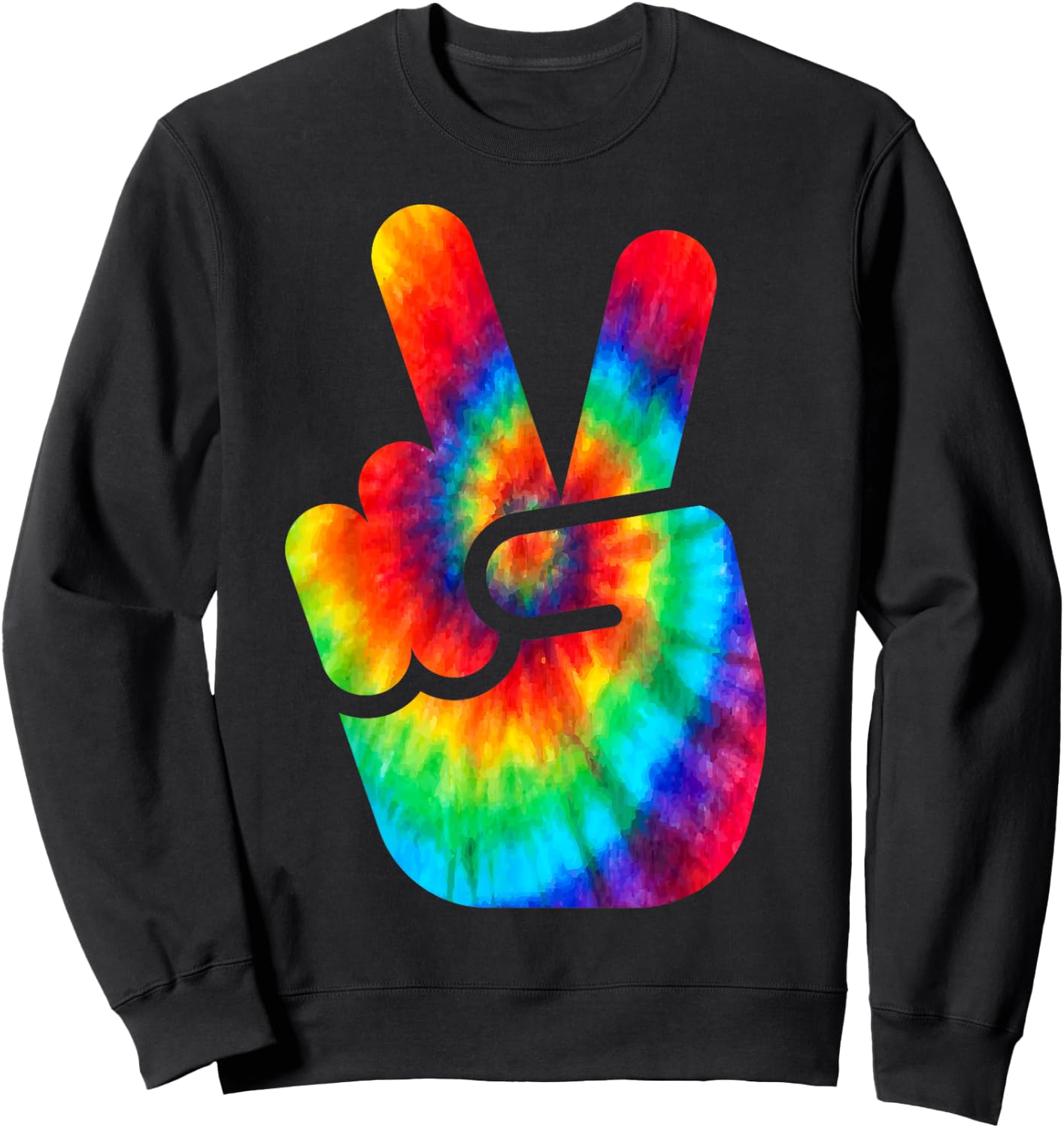 Cool Peace Hand Tie Dye For Boys And Girls Sweatshirt - Sweatshirt | Black