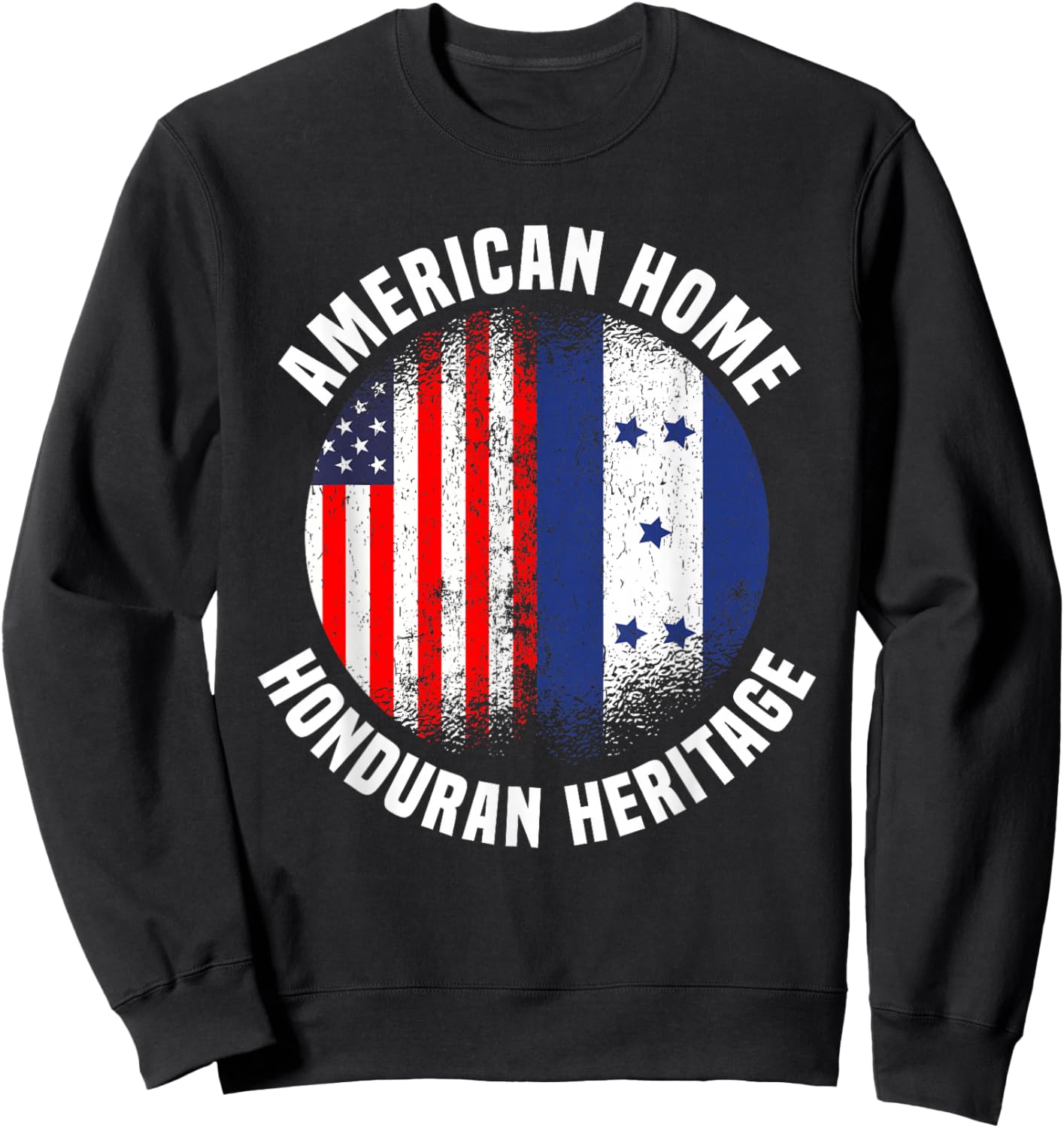 Honduras Outfit & Women US American Honduran Flag Sweatshirt - Sweatshirt | Black