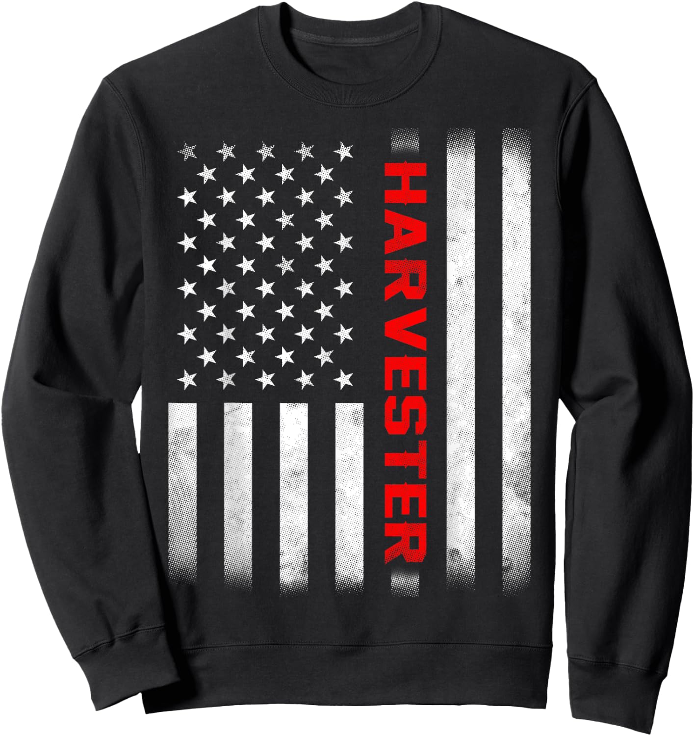 Harvester Shirt US Flag Sweatshirt - Sweatshirt | Black