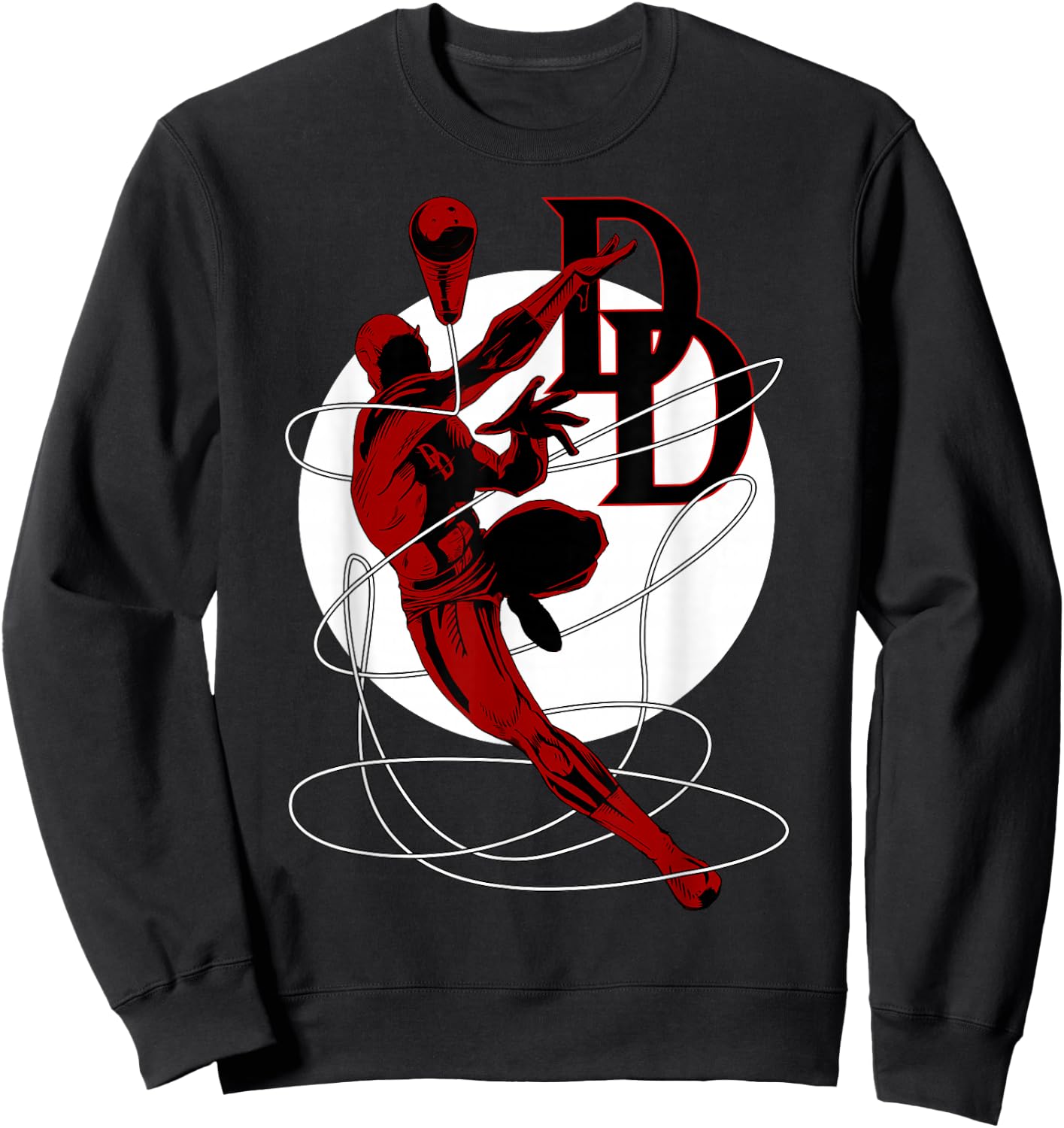 Marvel Daredevil Jump Rope Baton is Coming in Hot Sweatshirt - Sweatshirt | Black