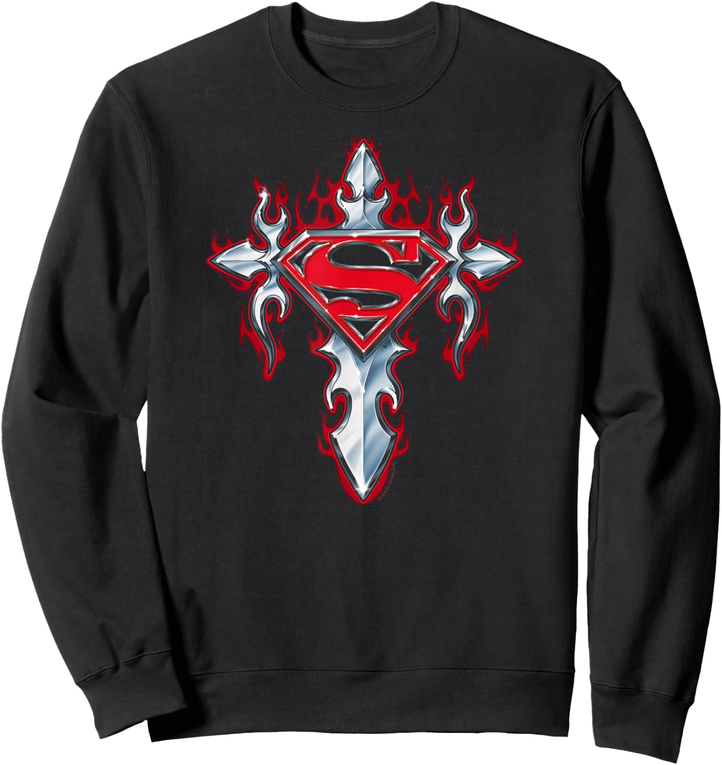 Superman Gothic Steel Logo Sweatshirt - Sweatshirt | Black