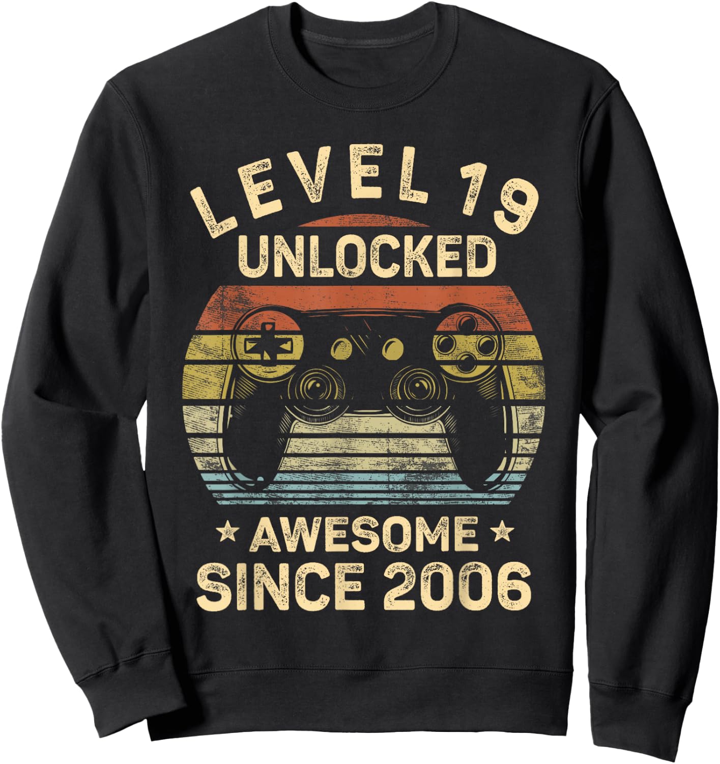 Level 19 Unlocked 19th Birthday 19 Year Old Gifts Gamer Bday Sweatshirt - Sweatshirt | Black