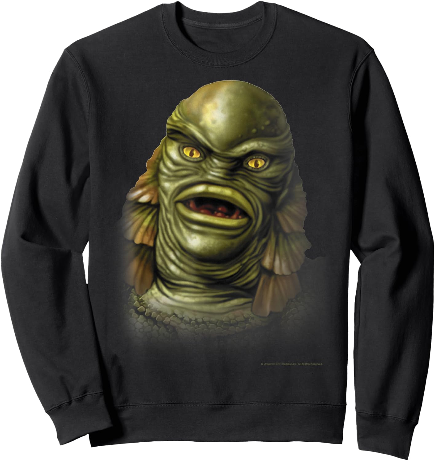 Universal Monsters Creature From The Black Lagoon Big Face Sweatshirt - Sweatshirt | Black