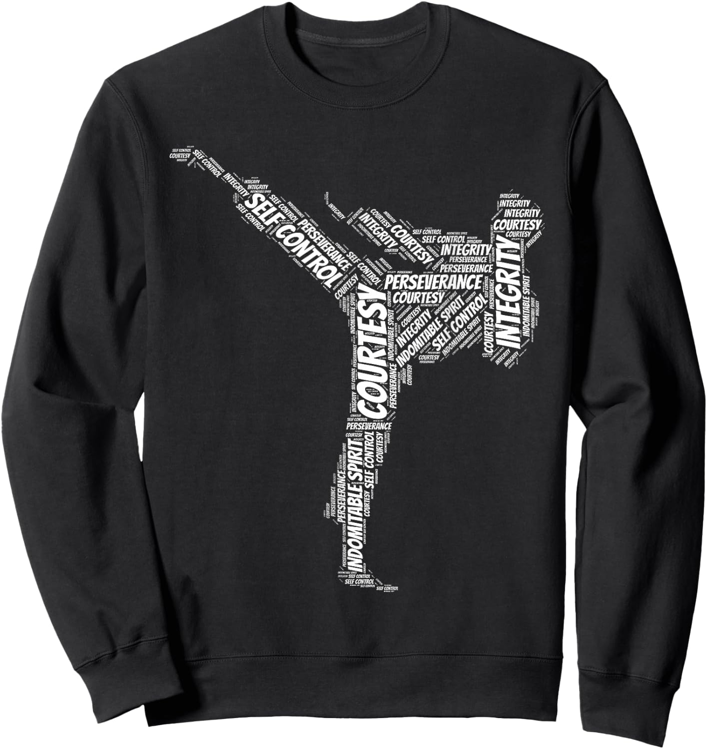 Taekwondo Fighter 5 Tenets of TKD Martial Arts Sweatshirt - Sweatshirt | Black