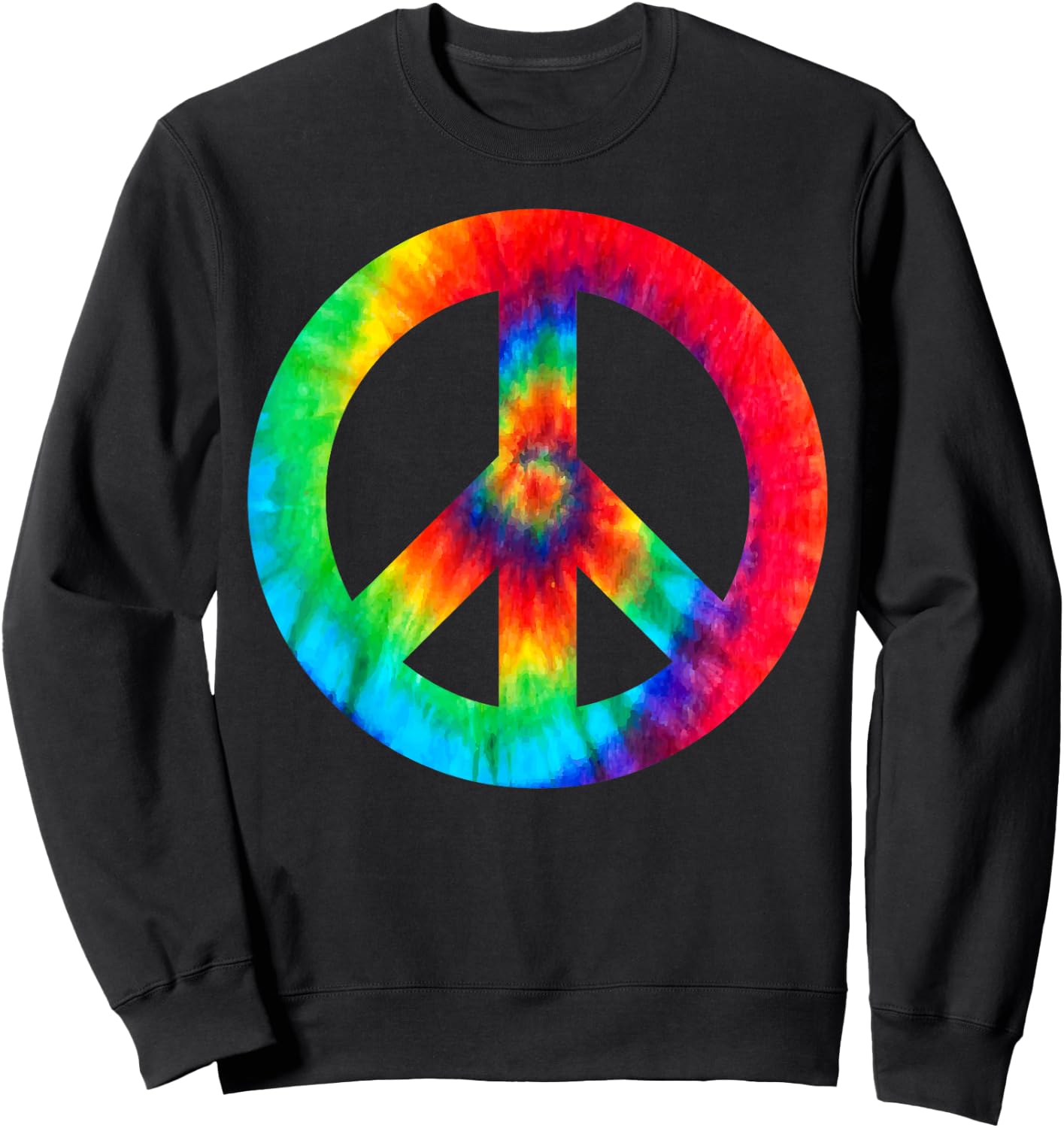Cool Peace Sign Tie Dye For Boys And Girls Sweatshirt - Sweatshirt | Black