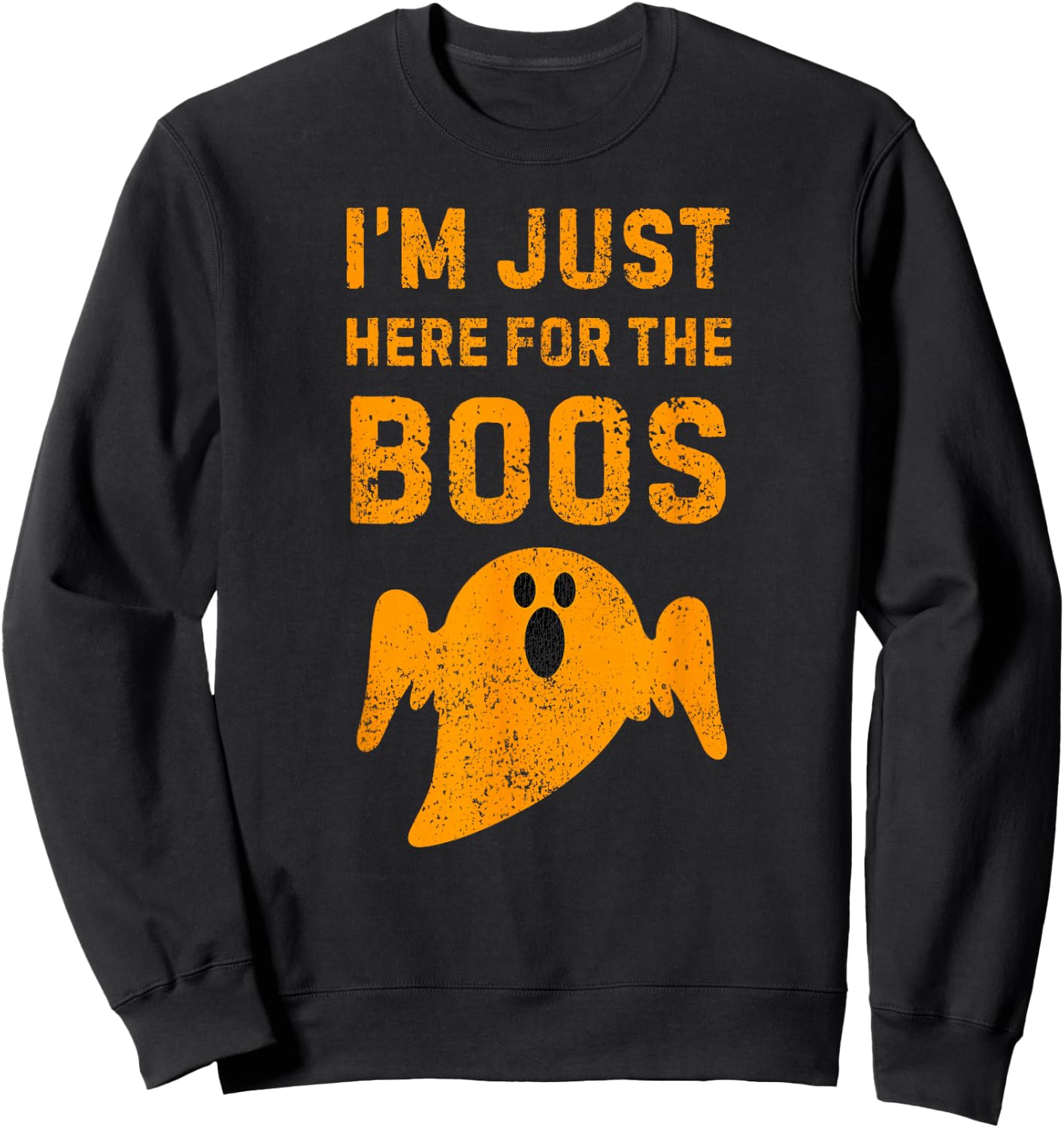 I'm Just Here for the Boos Shirt, Booze Halloween Sweatshirt - Sweatshirt | Black