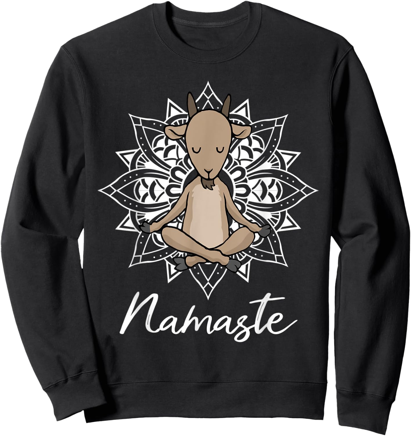 Goat Yoga for a Yoga Workout Fan Sweatshirt - Sweatshirt | Black