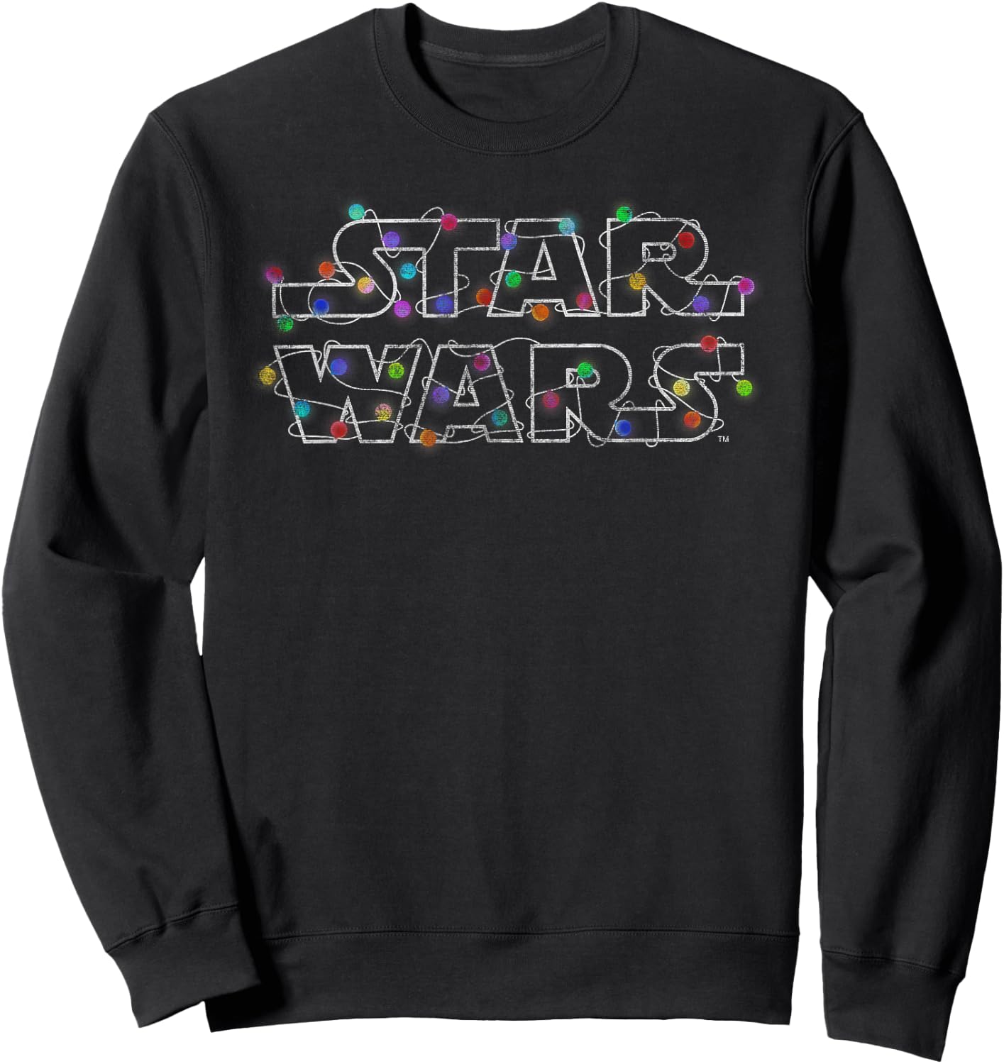 Star Wars Christmas Lights Logo Sweatshirt - Sweatshirt | Black