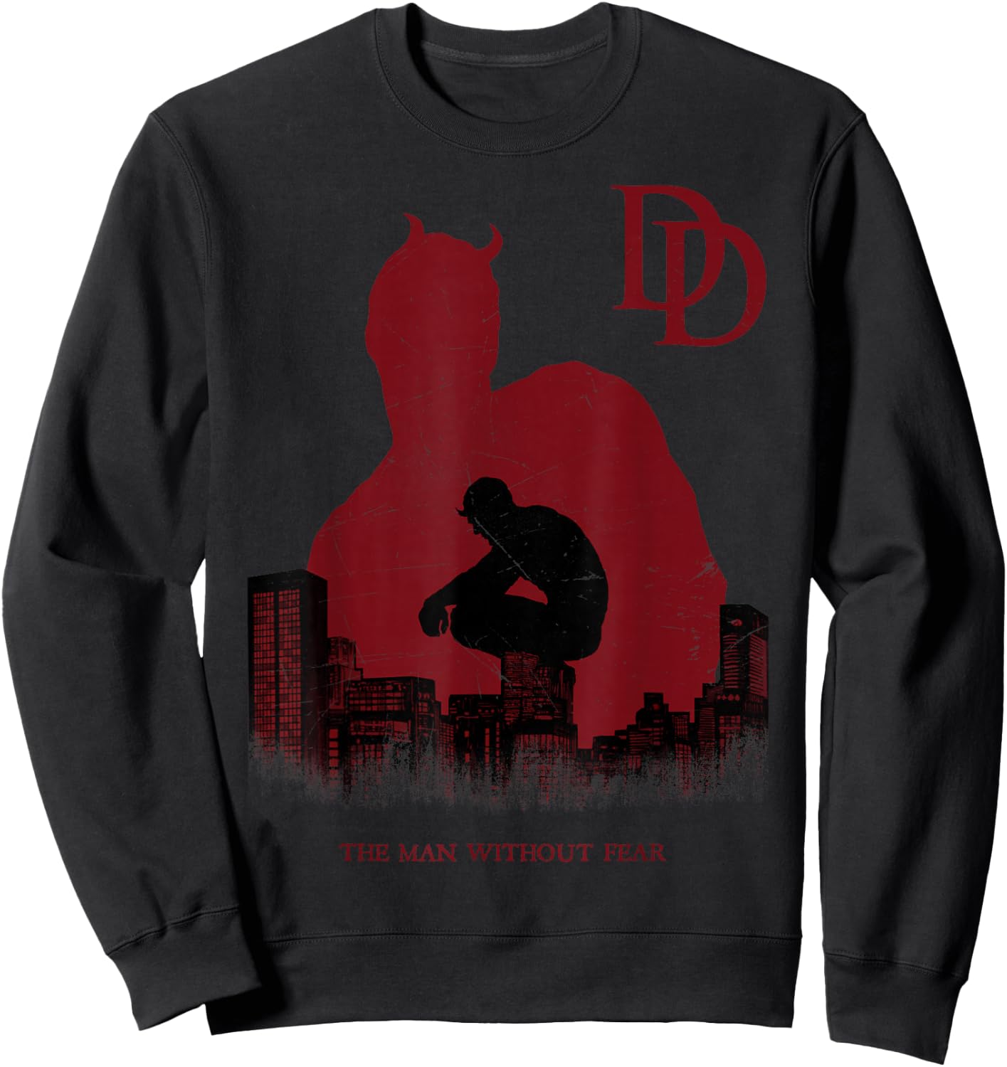 Marvel Daredevil A Man Without Fear is Broken Within Small Sweatshirt - Sweatshirt | Black