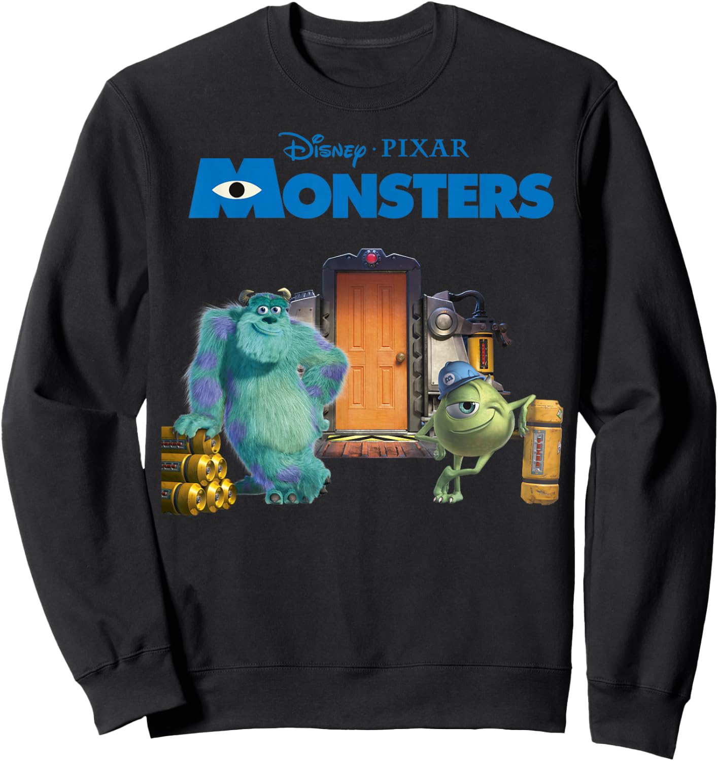 Disney Pixar Monsters, Inc Scream Factory Movie Poster Sweatshirt - Sweatshirt | Black