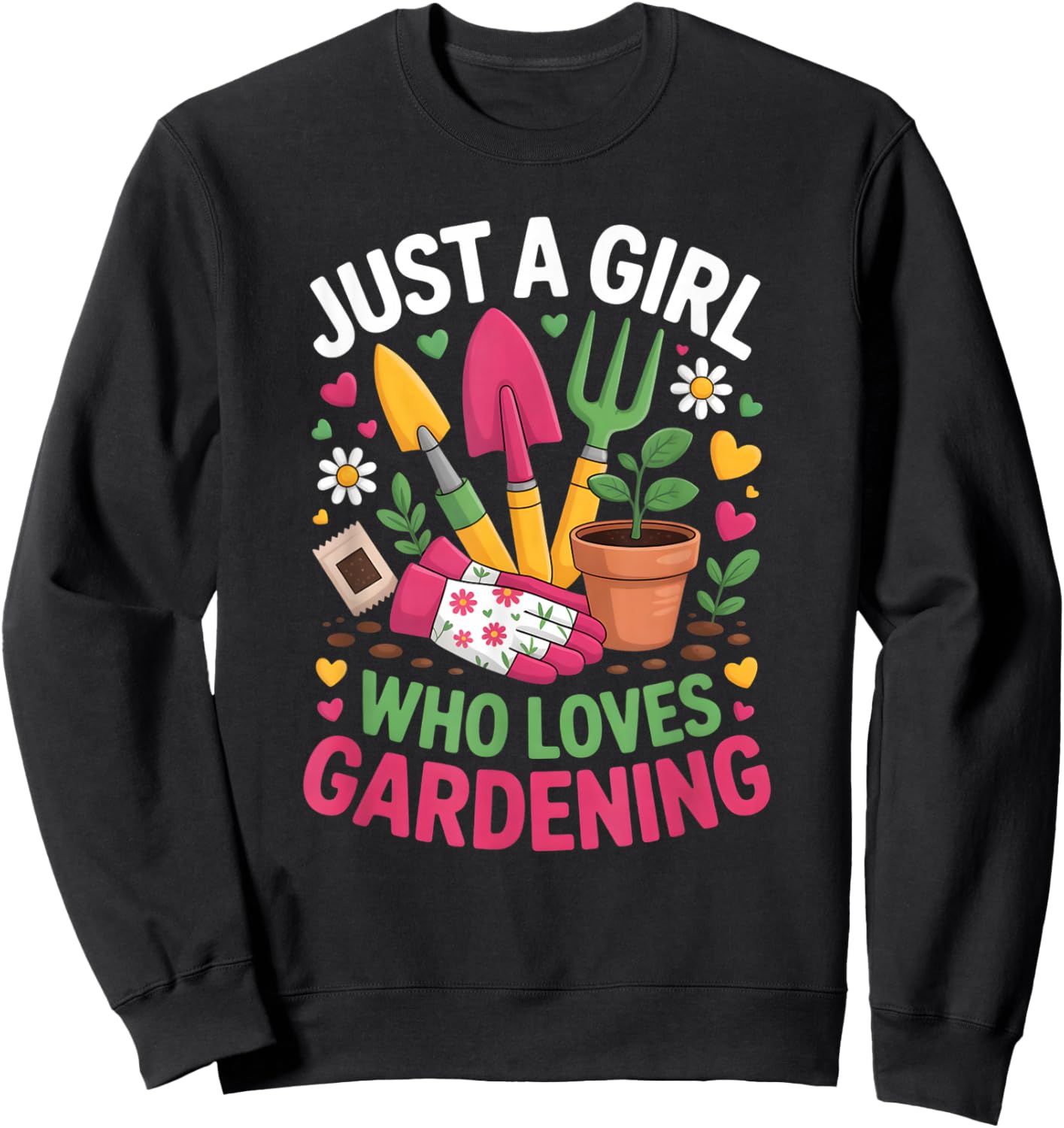 Girls Gardening Sweatshirt - Sweatshirt | Black