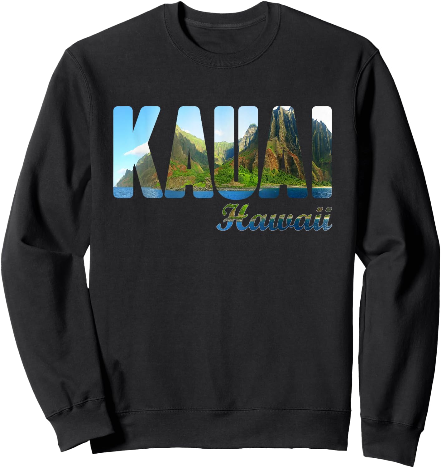 Retro Kauai Hawaii – Vintage Island Summer Souvenir Sweatshirt - Sweatshirt | Black