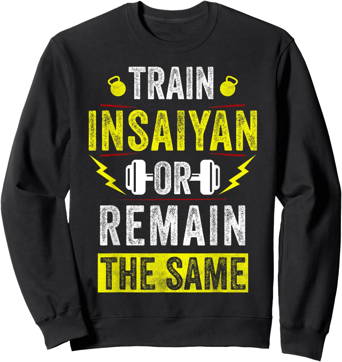 Train Insaiyan Workout Anime Gym Awesome Gifts Idea Sweatshirt - Sweatshirt | Black