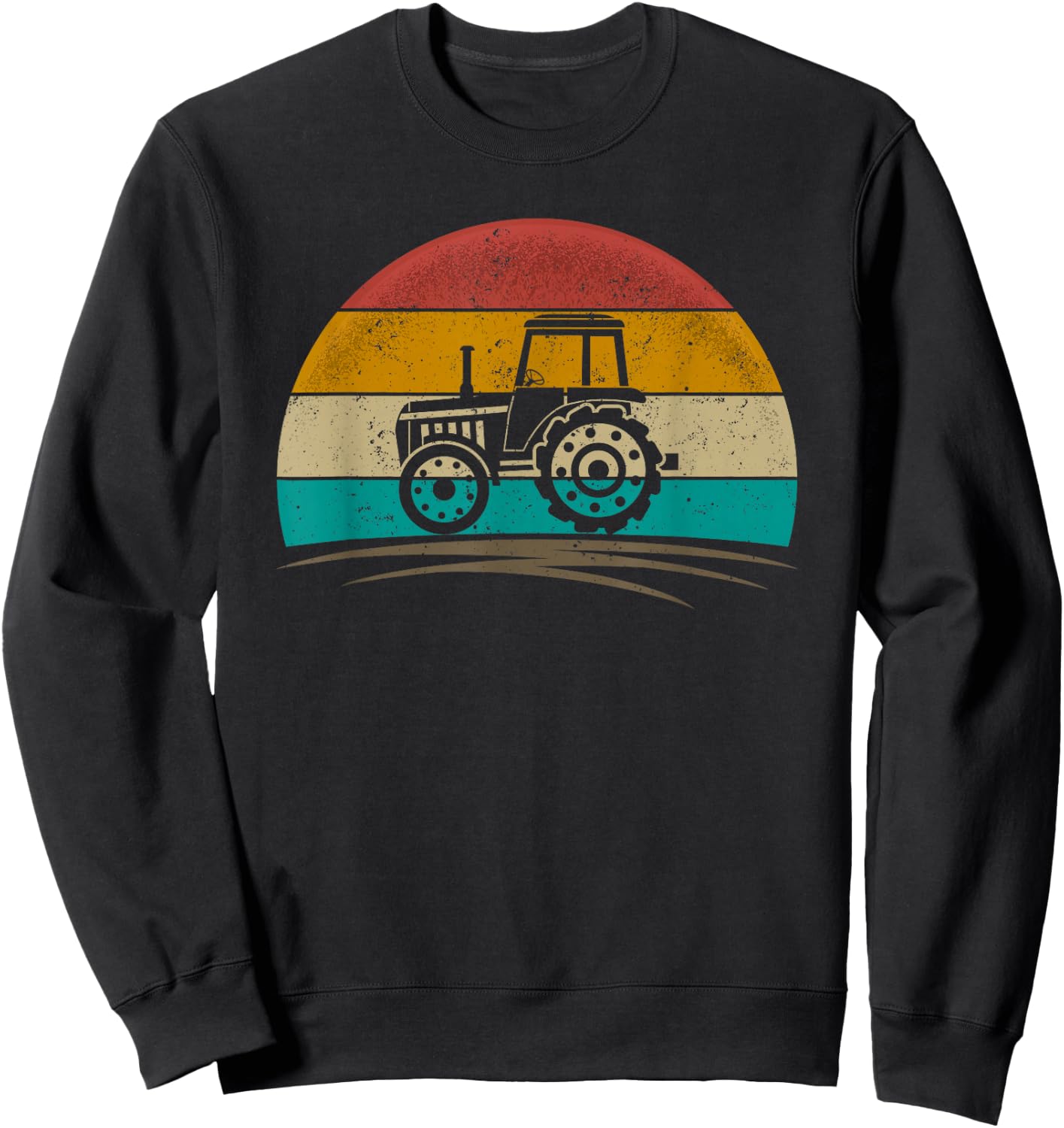 Farm Tractor Shirt Retro Tractor Agriculture Farmers Rancher Sweatshirt - Sweatshirt | Black