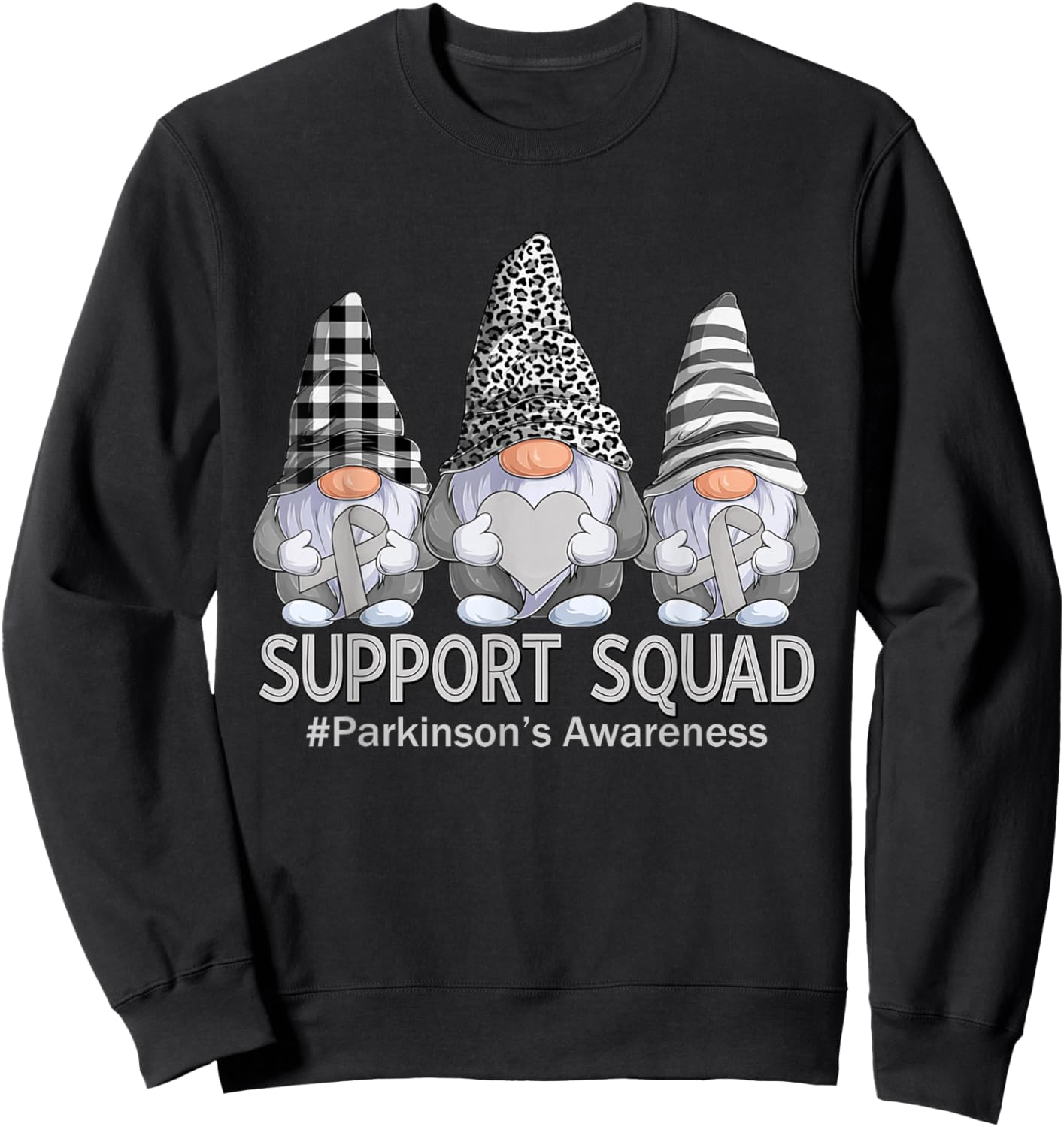 Gnome Support Squad Parkinson’s Awareness Sweatshirt - Sweatshirt | Black
