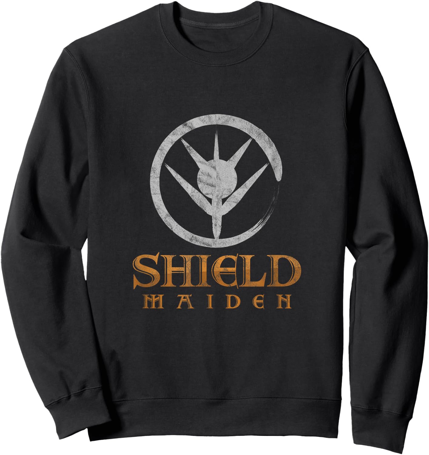 Norse Mythology Shield Maiden Scandinavian Sweatshirt - Sweatshirt | Black