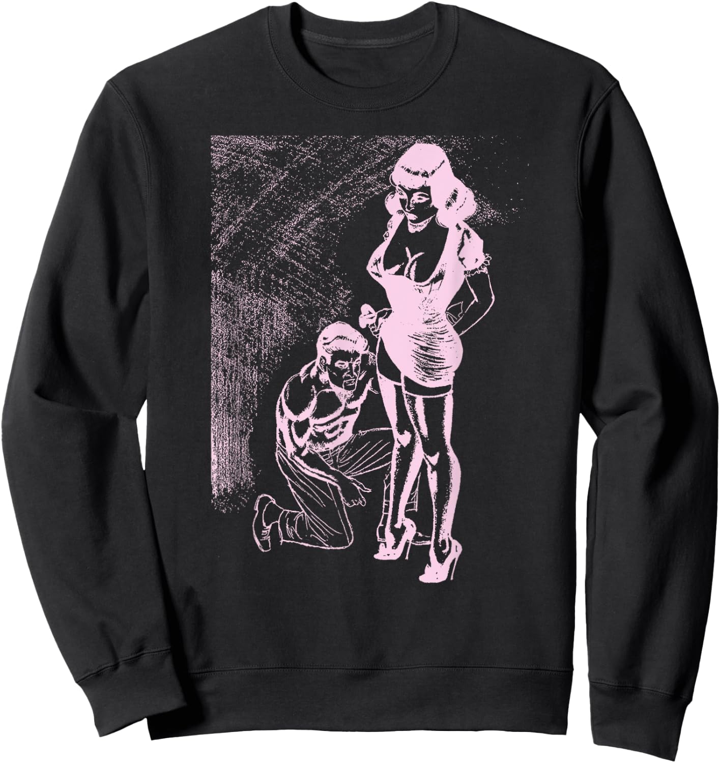 Retro Man In Submission BDSM Shirt-Sexy Dominatrix Sweatshirt - Sweatshirt | Black