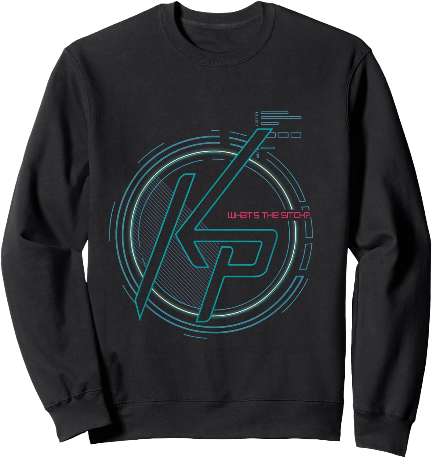 Kim Possible - Neon KP What's The Sitch Logo Sweatshirt - Sweatshirt | Black