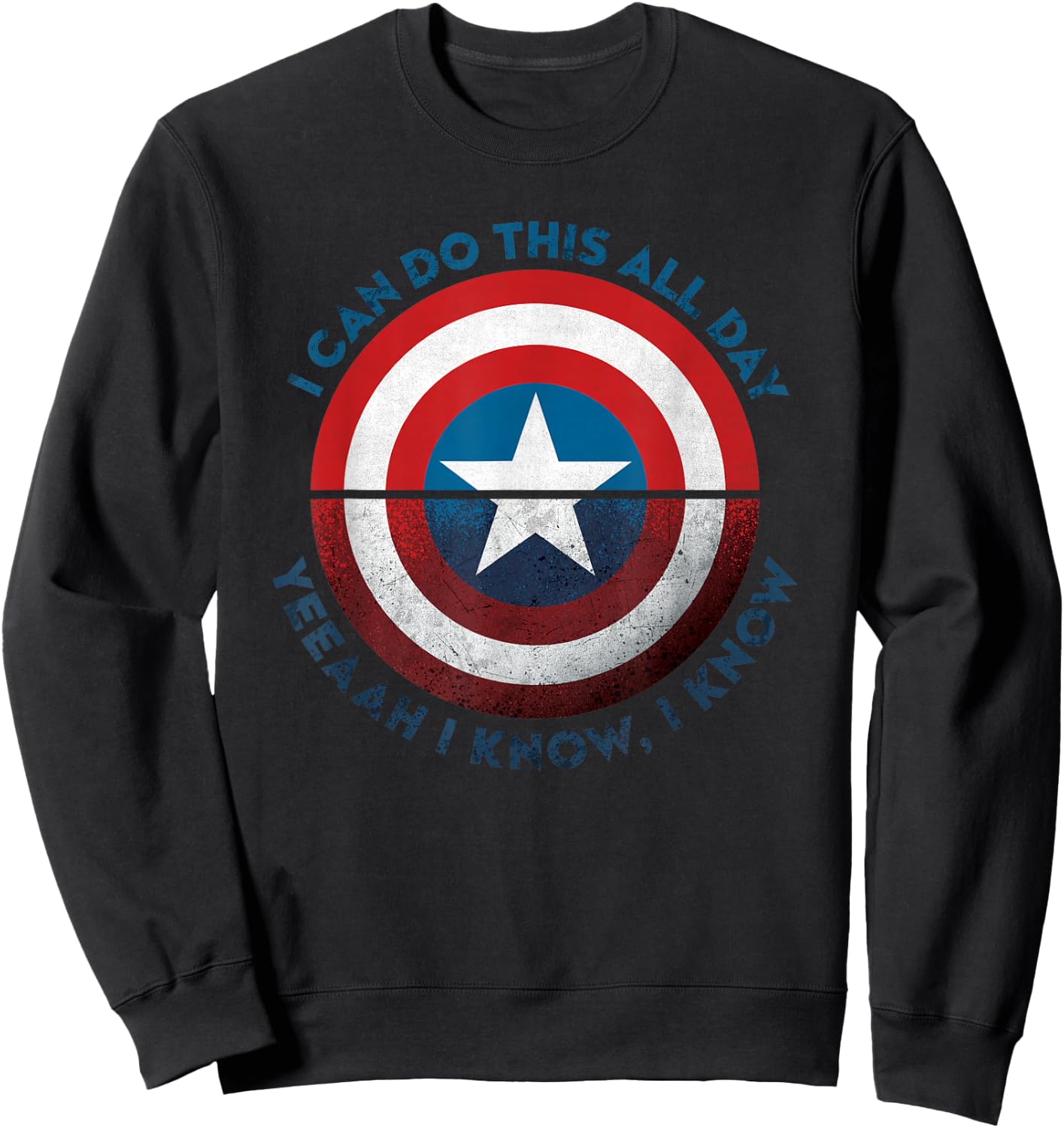 Avengers: Endgame Captain America Can Do This All Day Sweatshirt - Sweatshirt | Black